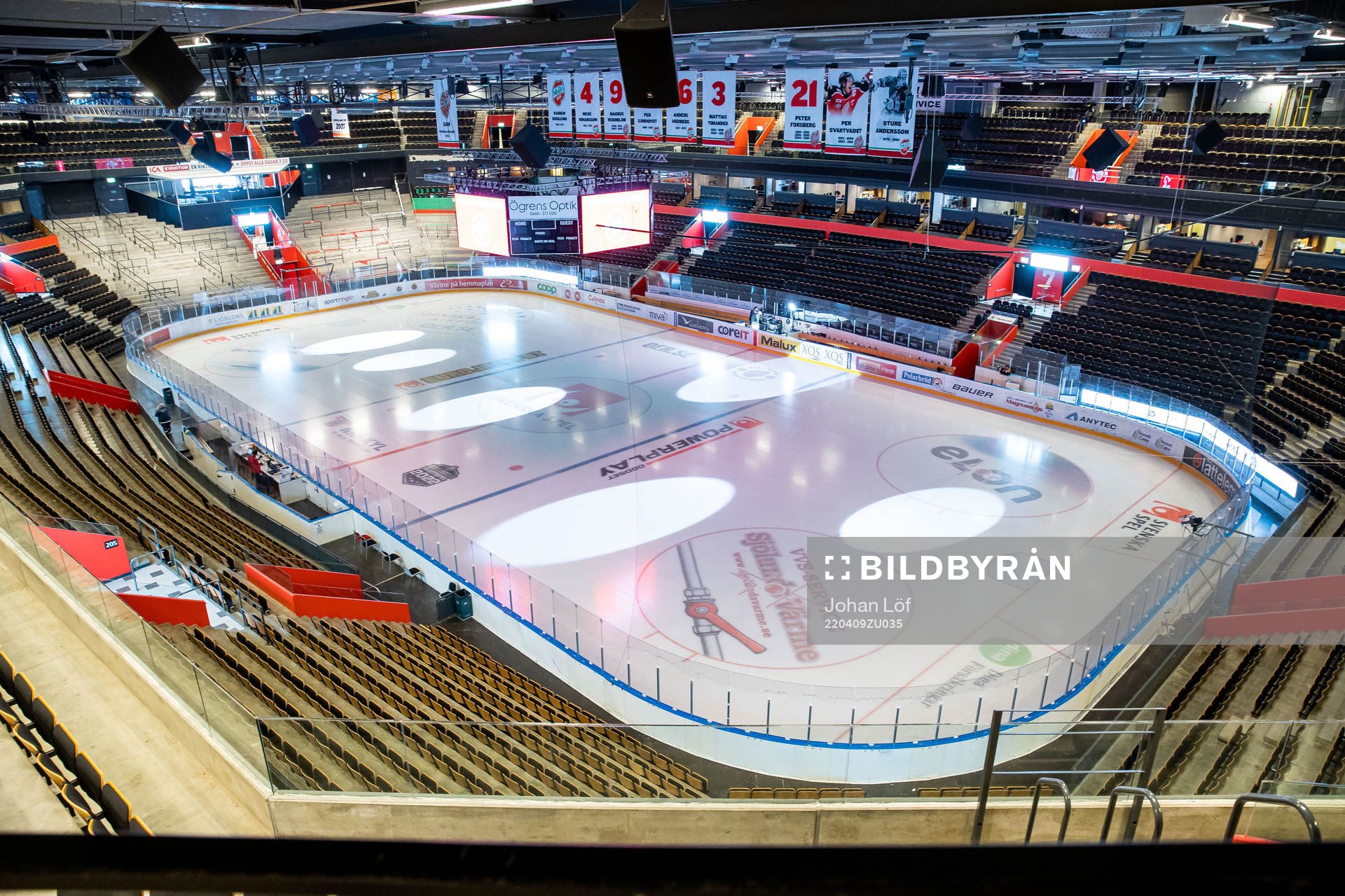 Interiör av Hägglunds arena