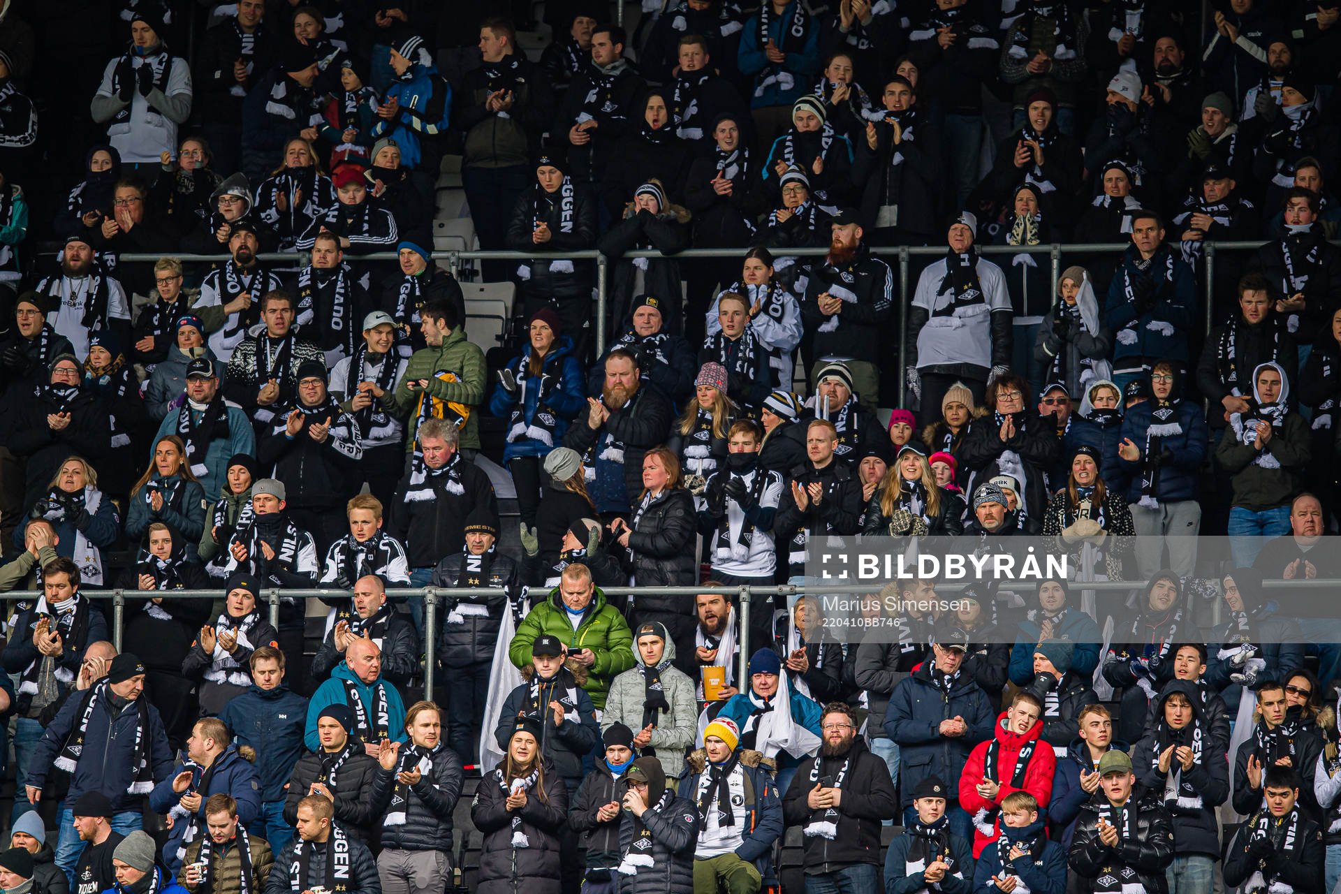 Spectators in the stands