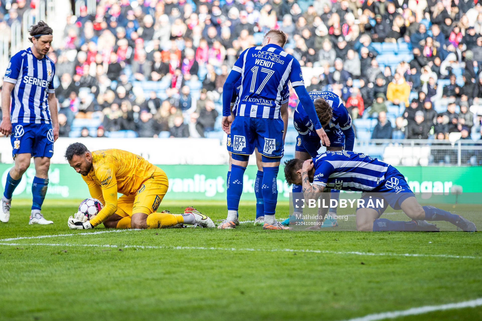 IFK Göteborgs målvakt Warner Hahn och Mattias Bjärsmyr