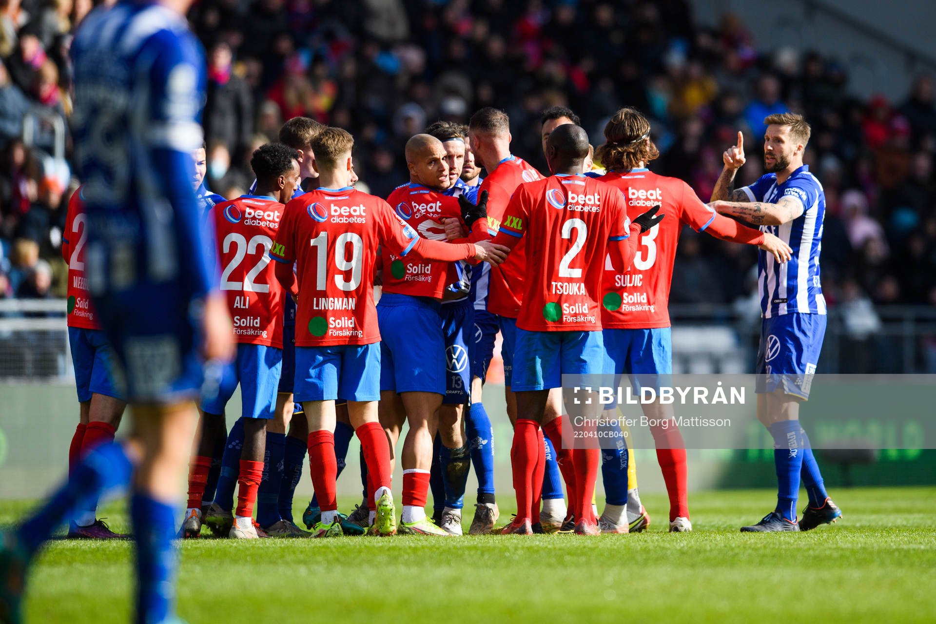 IFK Göteborgs och Helsingborgs spelare med bland andra