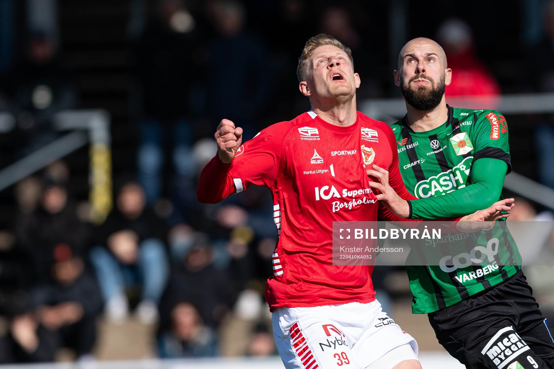 Kalmars Lars Sætra och Varbergs Robin Simovic