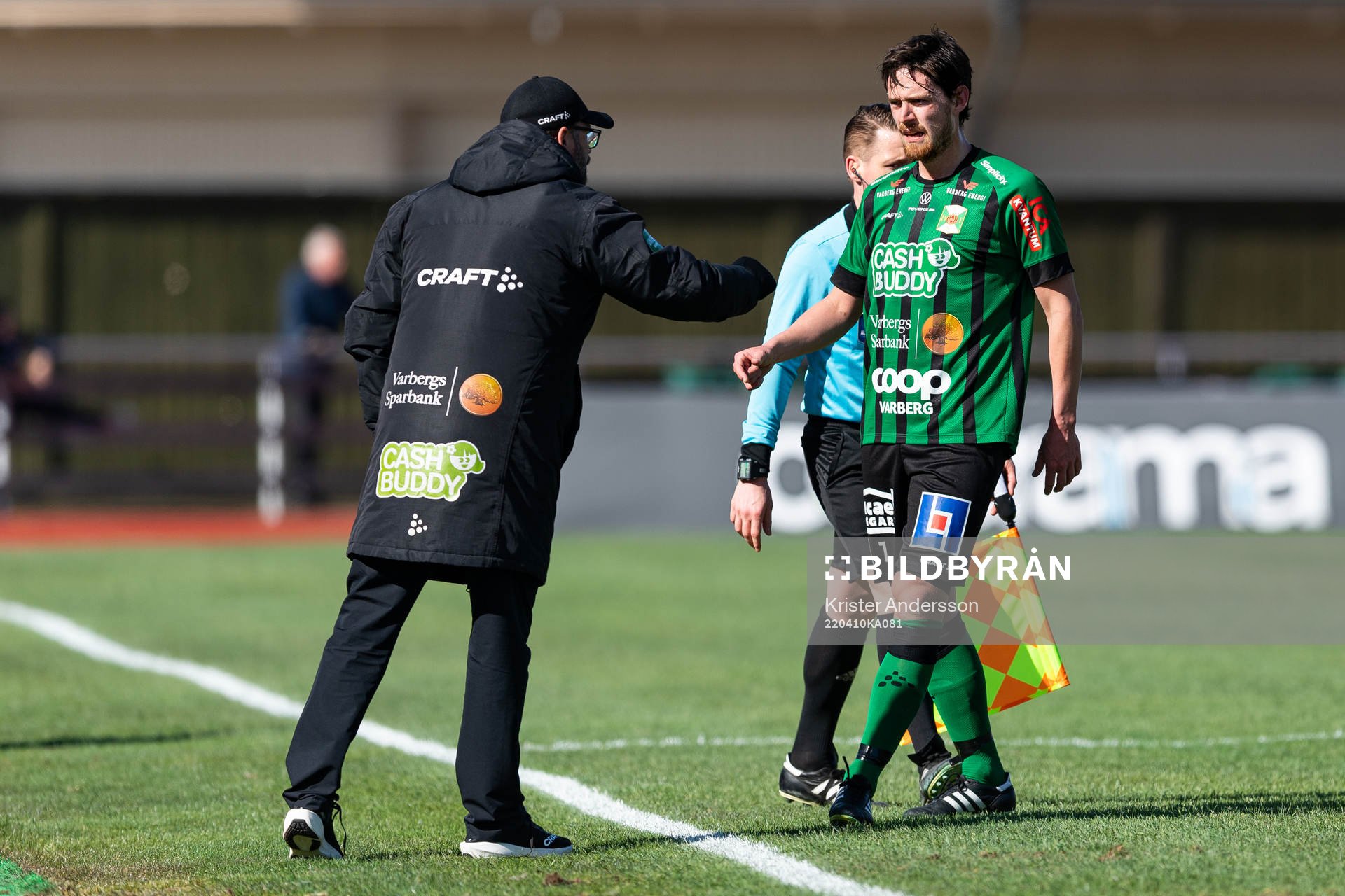 Varbergs Robin Tranberg och tränare Joakim Persson