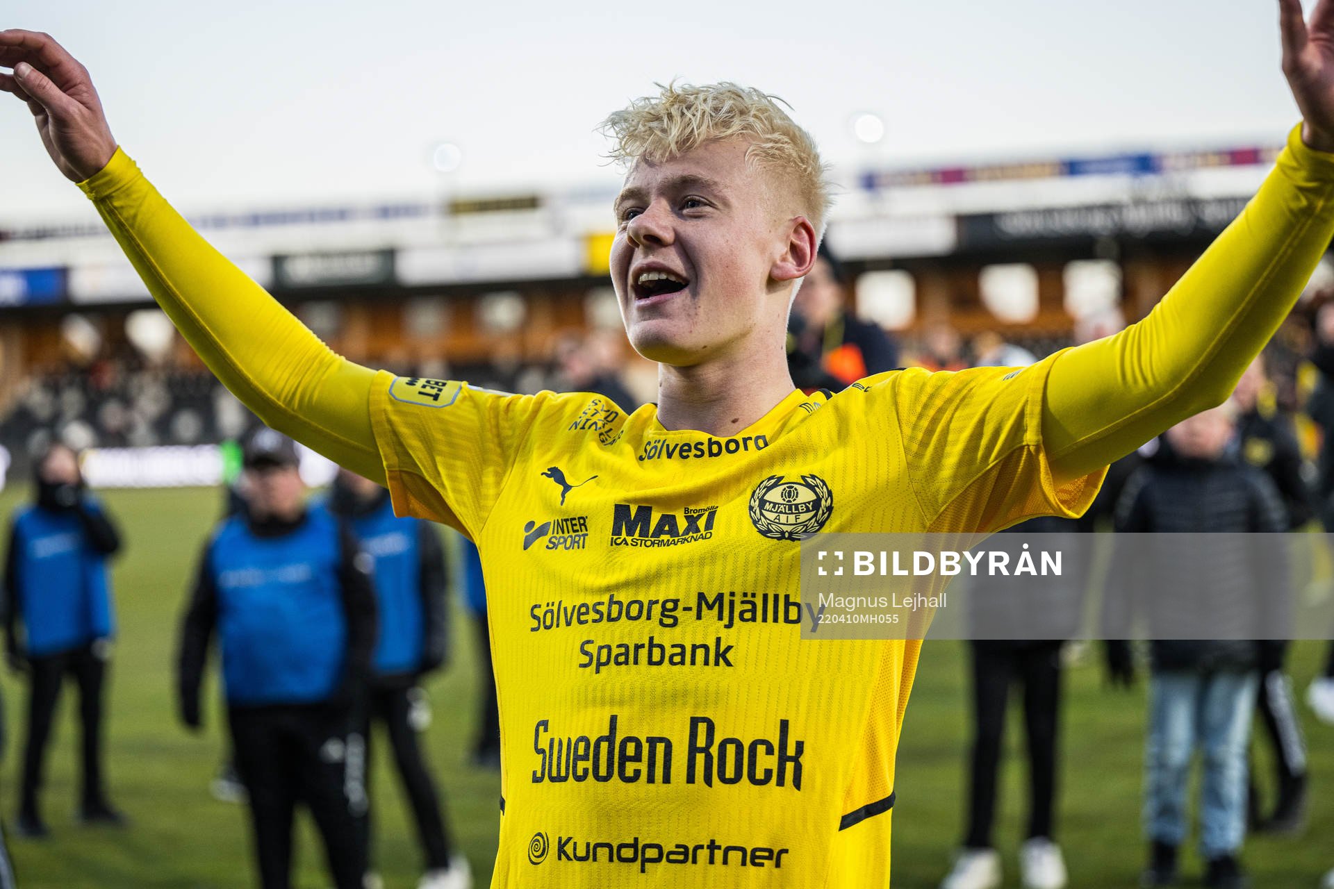 Mjällbys Otto Rosengren jublar