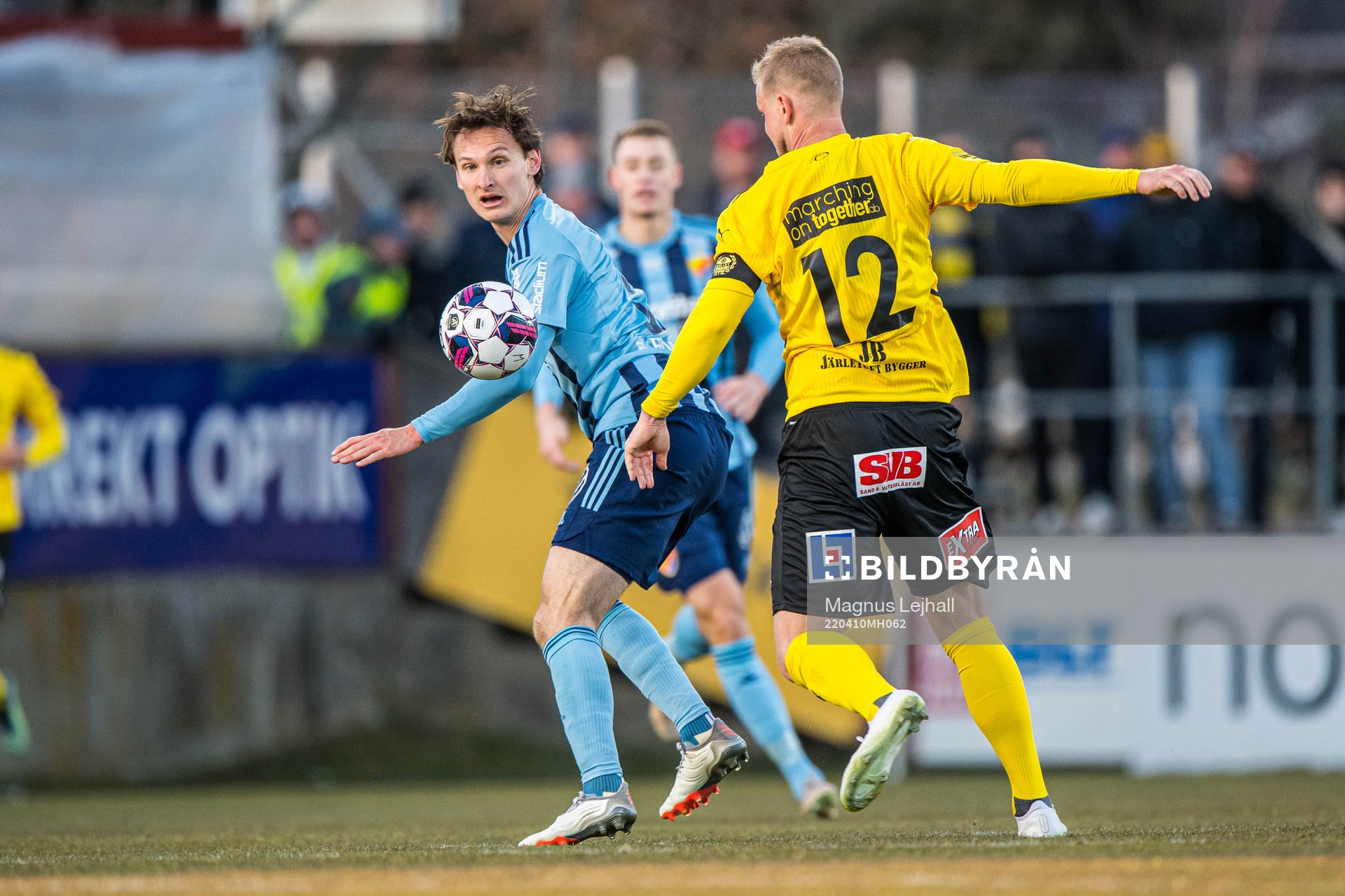 Djurgårdens Hjalmar Ekdal och Mjällbys David Löfquist