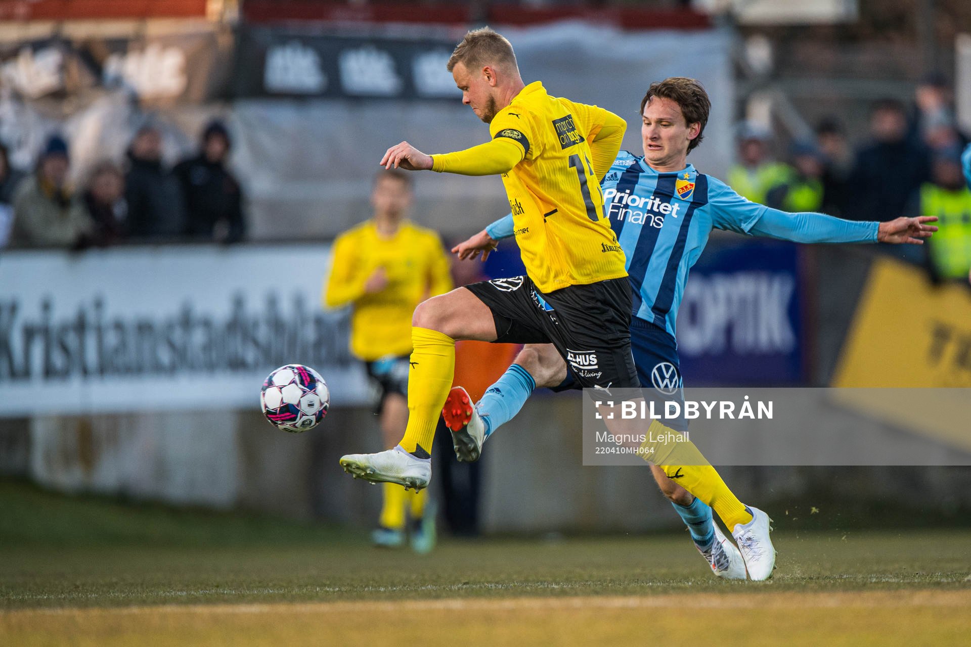 Djurgårdens Hjalmar Ekdal och Mjällbys David Löfquist
