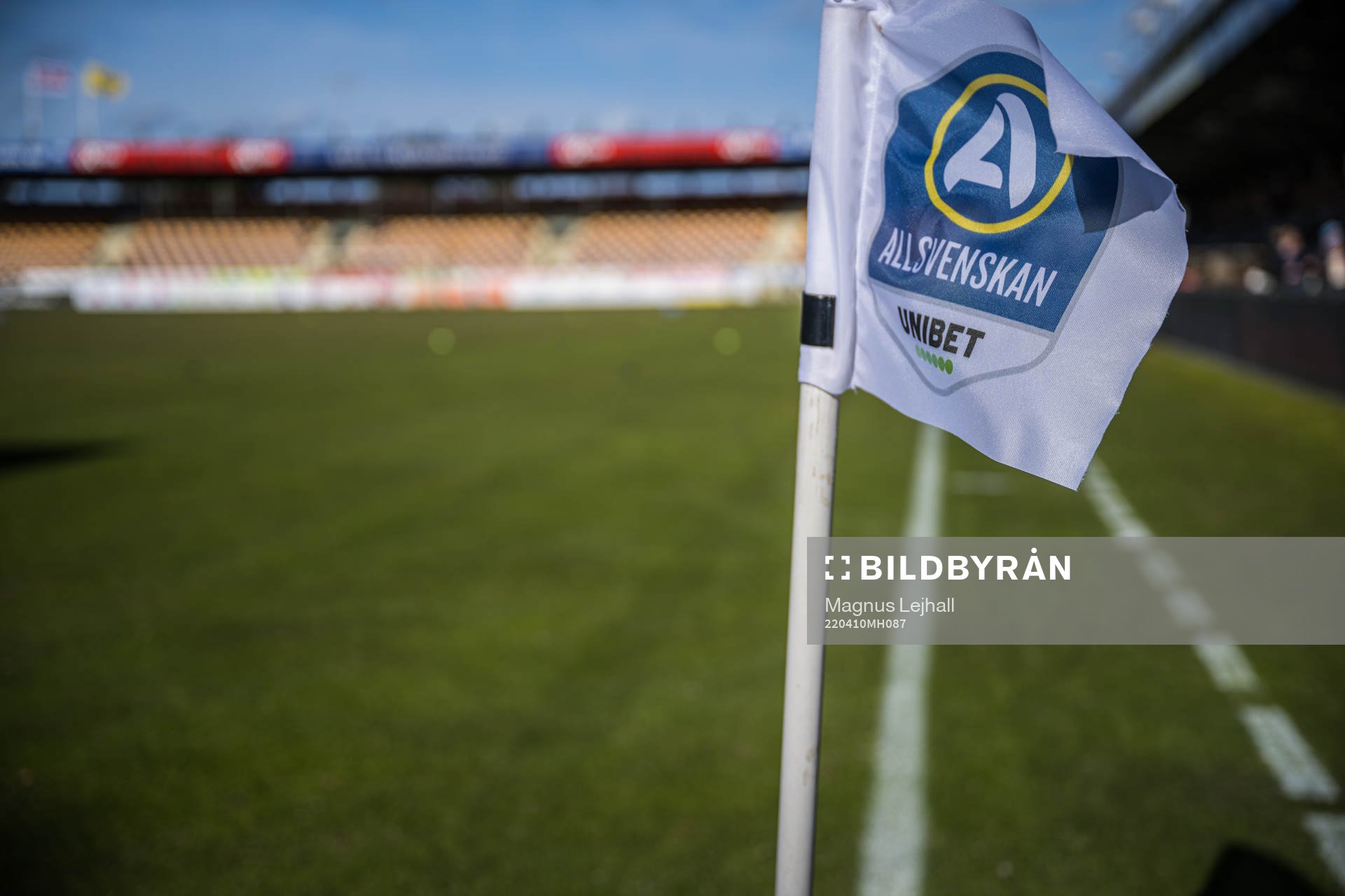 Hörnflagga med texten unibet
