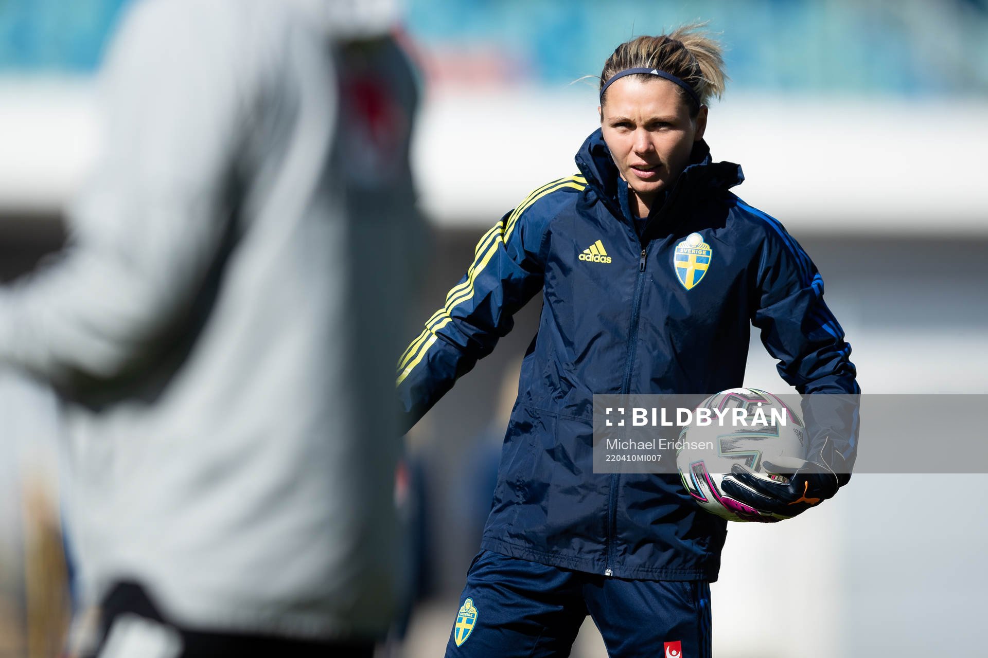 Goalkeeper Jennifer Falk of Sweden