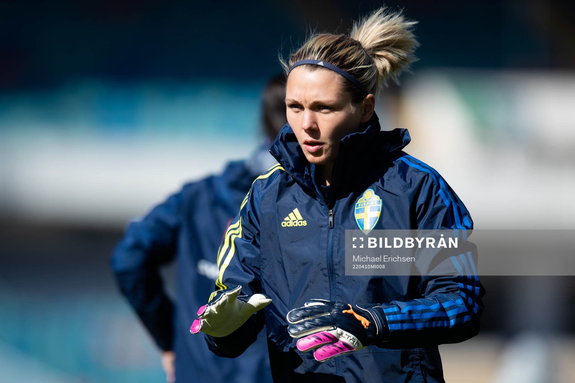 Goalkeeper Jennifer Falk of Sweden