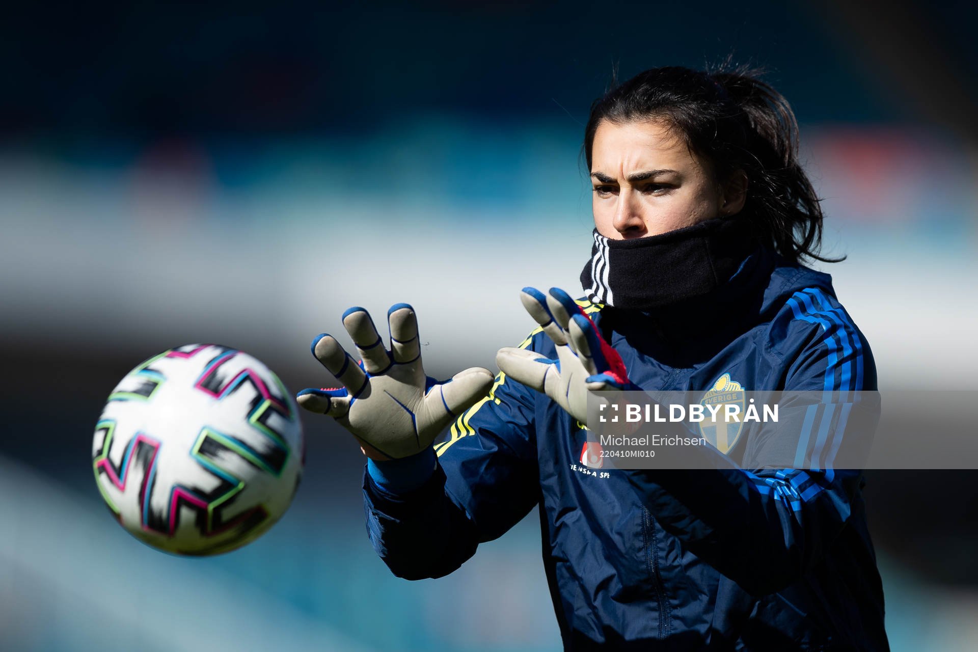Goalkeeper Zecira Musovic of Sweden