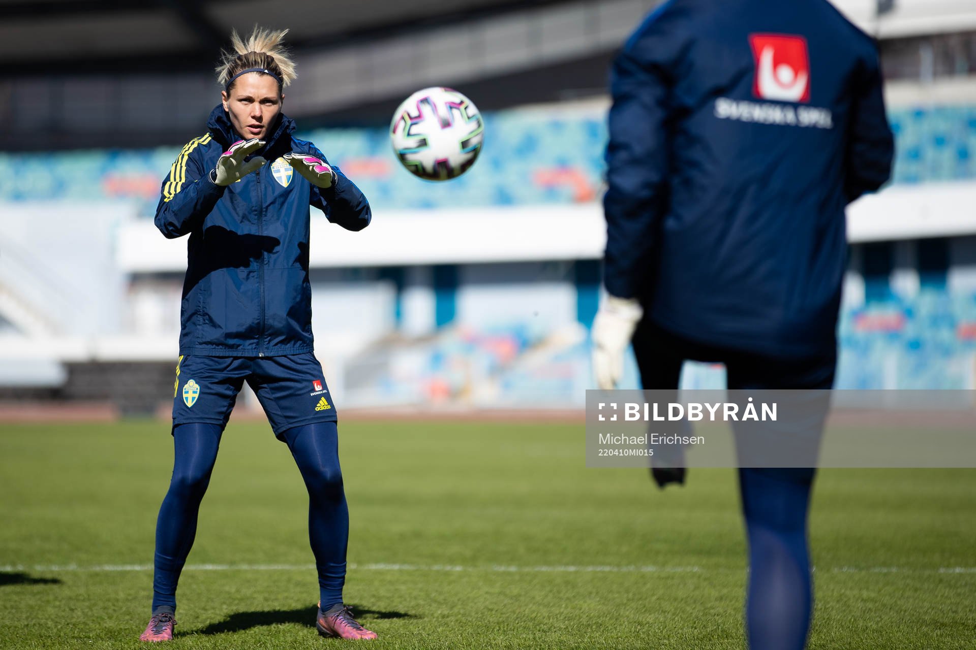 Goalkeeper Jennifer Falk of Sweden