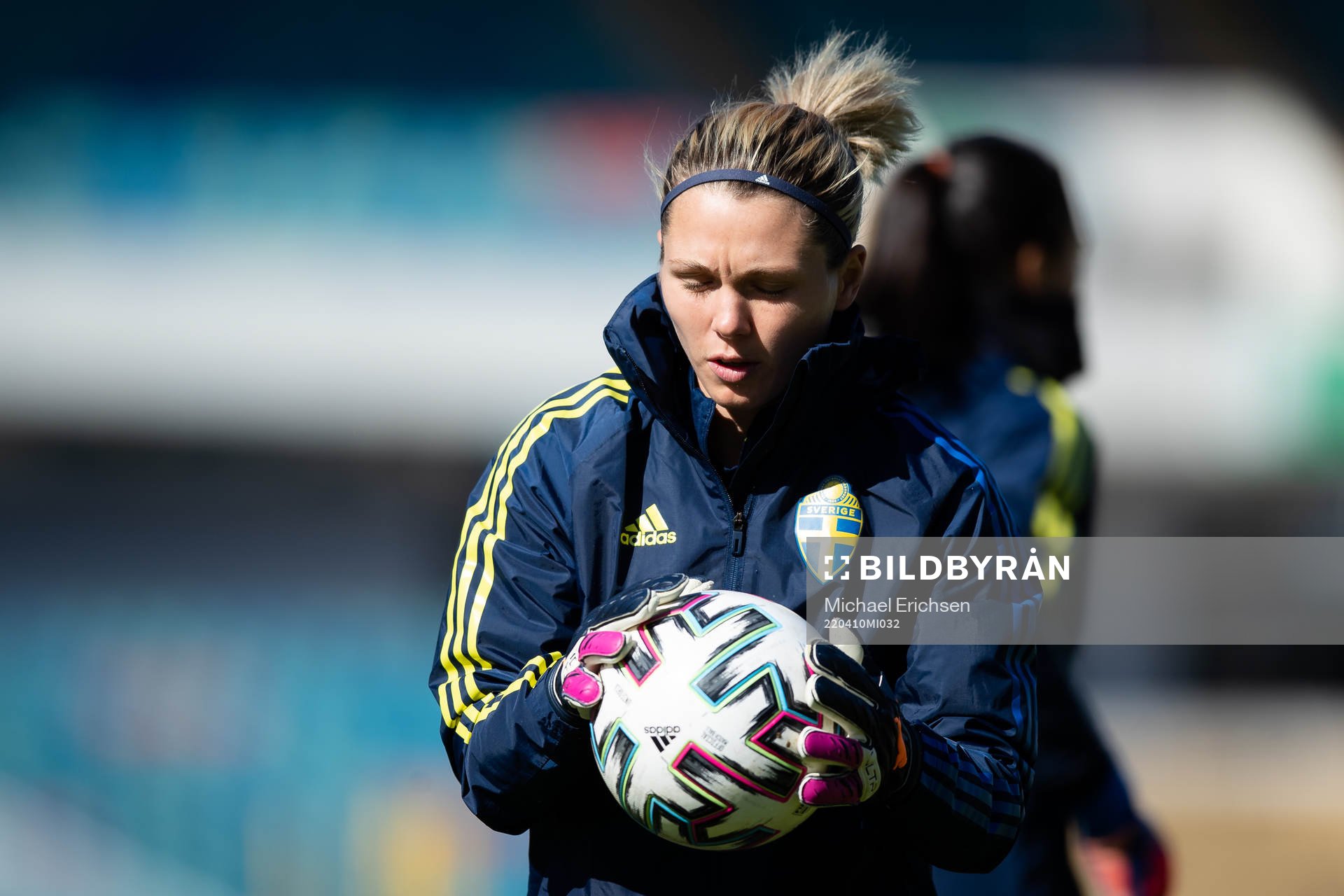 Goalkeeper Jennifer Falk of Sweden