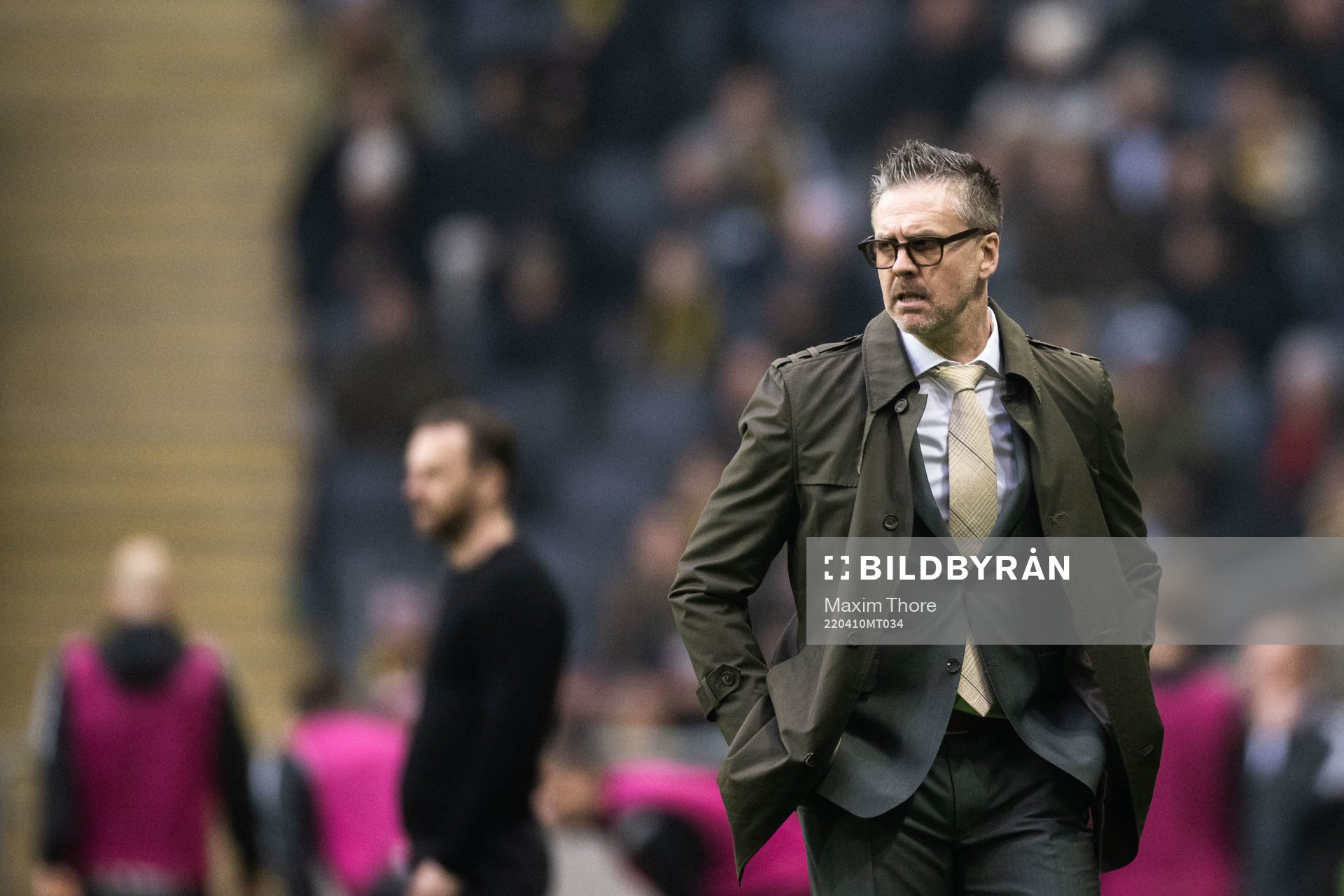 IFK Norrköpings tränare Rikard Norling under fotbollsmatchen i Allsvenskan mellan AIK och IFK Norrköping den 10 april 2022 i Stockholm. 