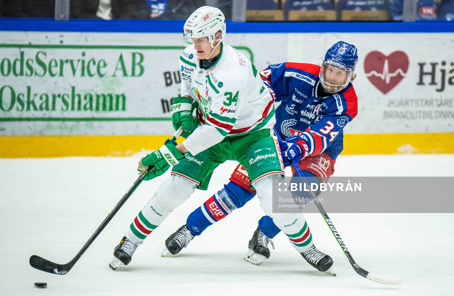 Rögles Adam Edström och Oskarshamns Philip Samuelsson