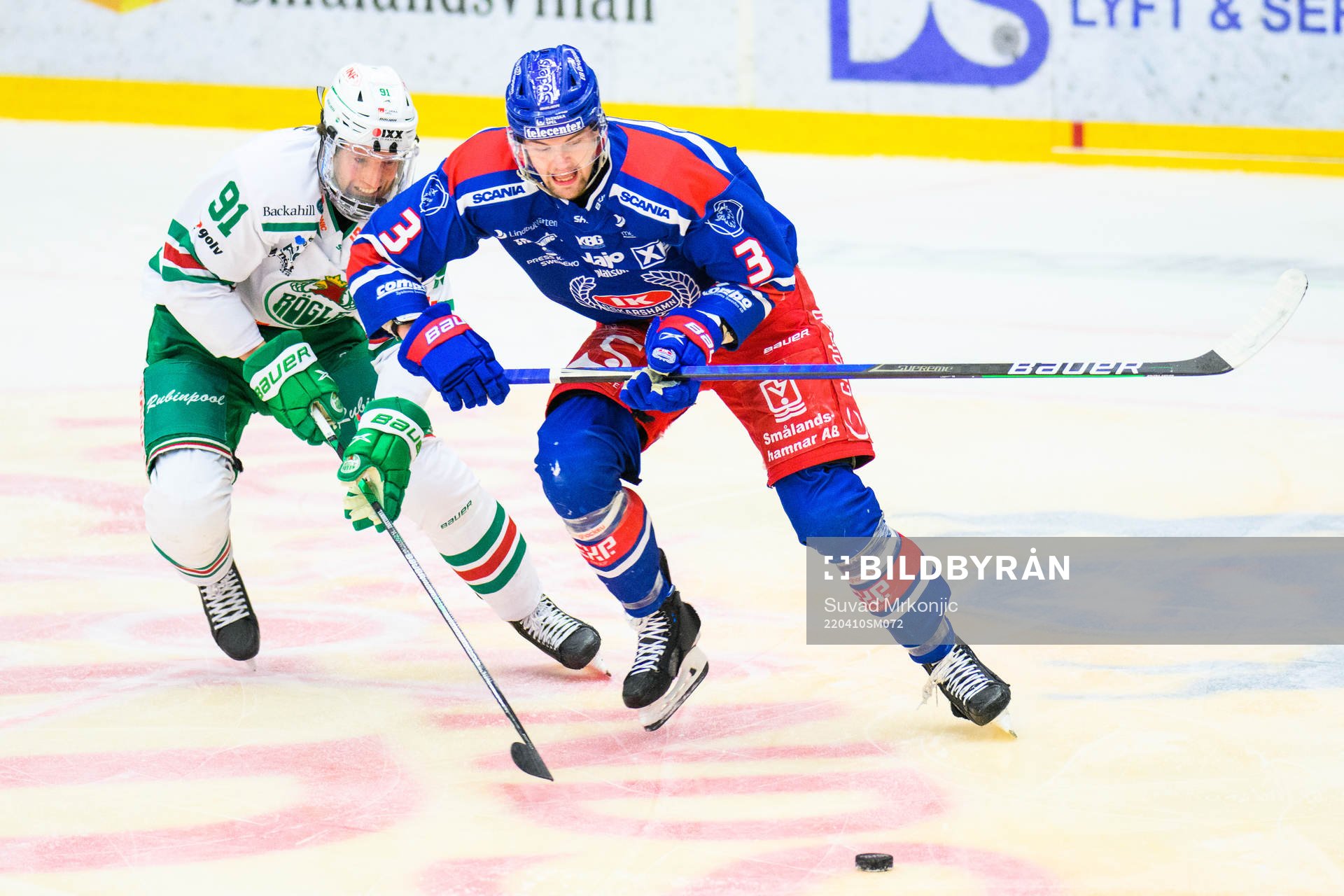 Rögles Adam Tambellini och Oskarshamns Wiliam Worge Kreü
