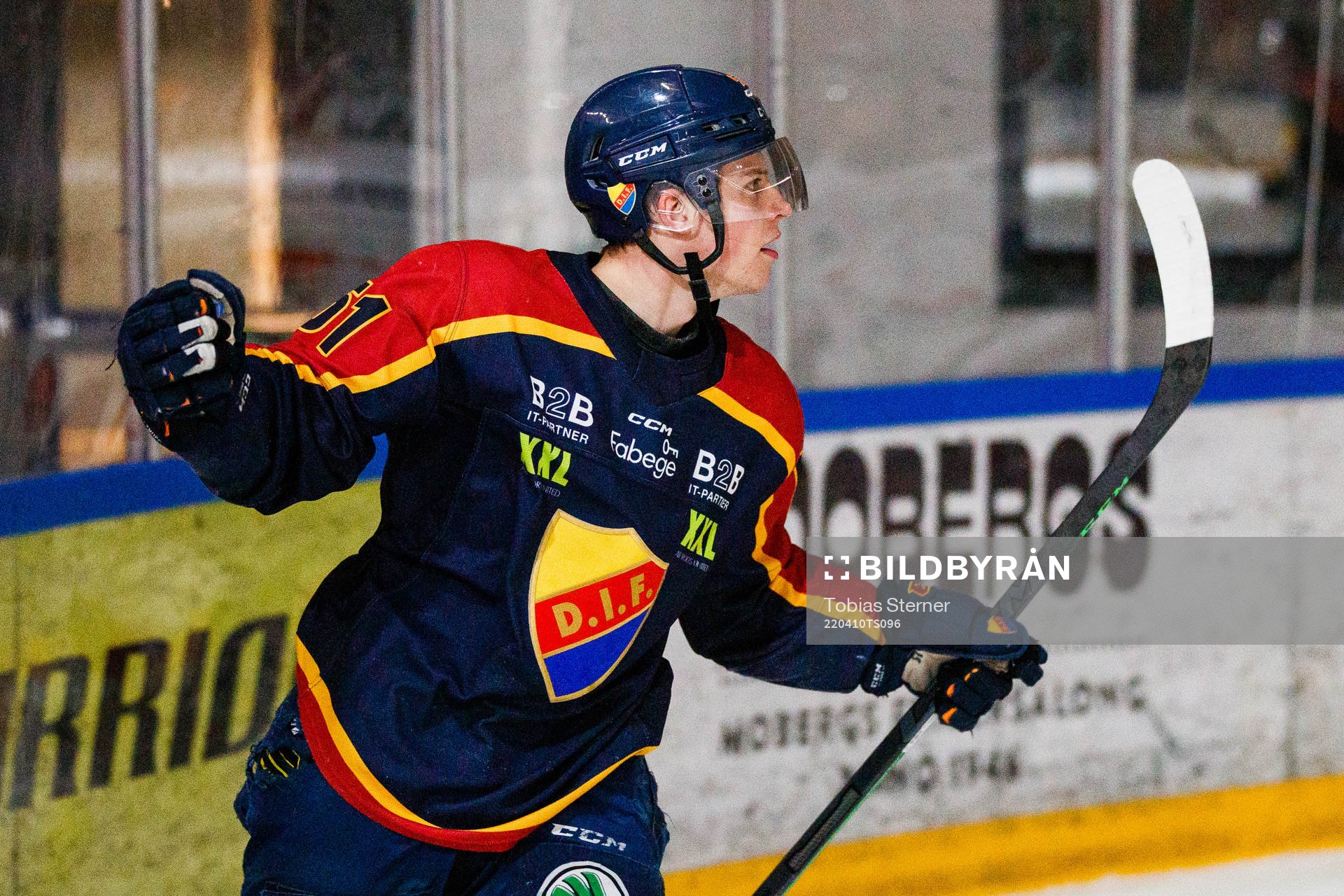 Djurgårdens Oskar Jellvik jublar