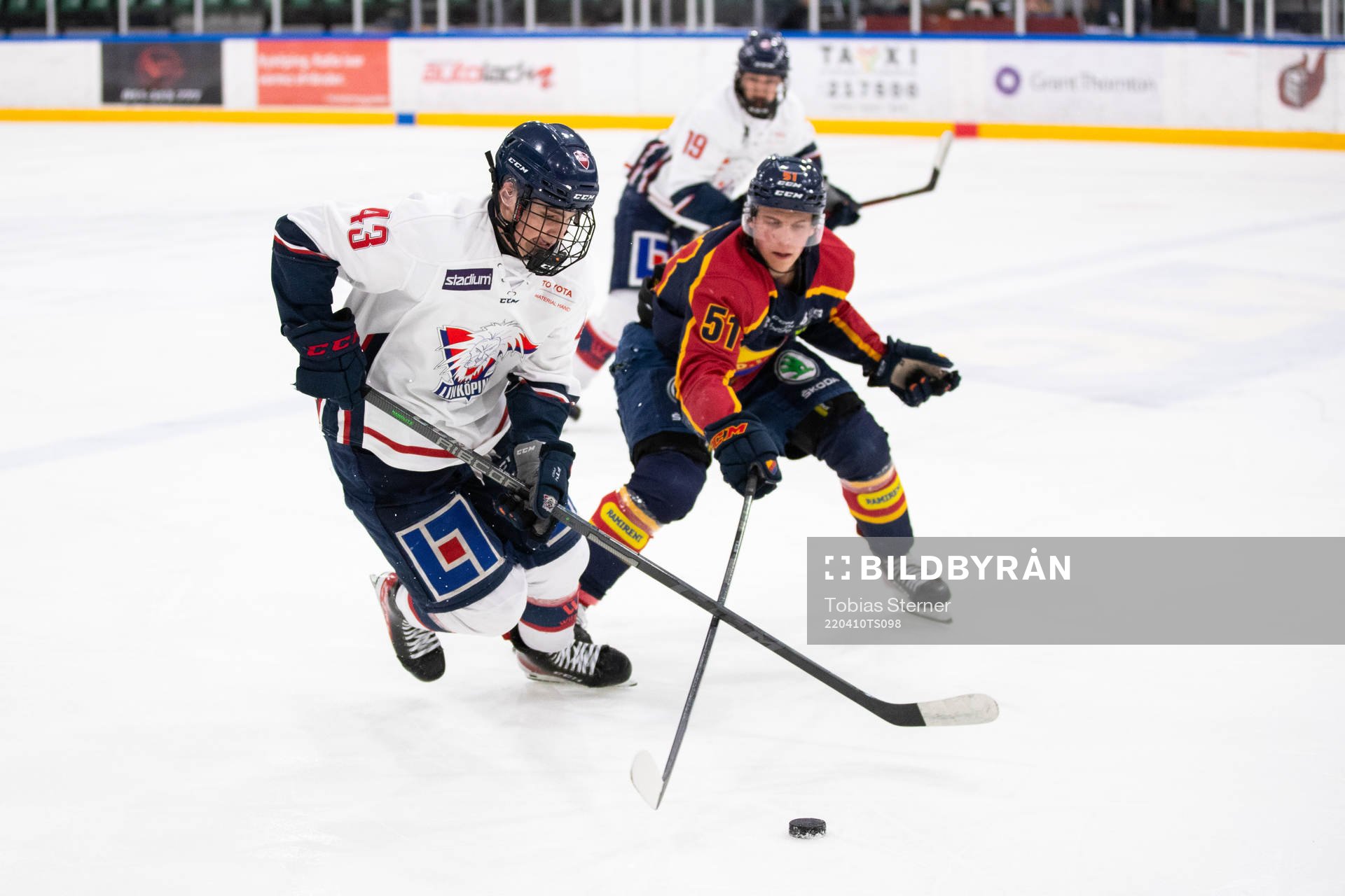 Linköpings Max Forsell och Djurgårdens Oskar Jellvik