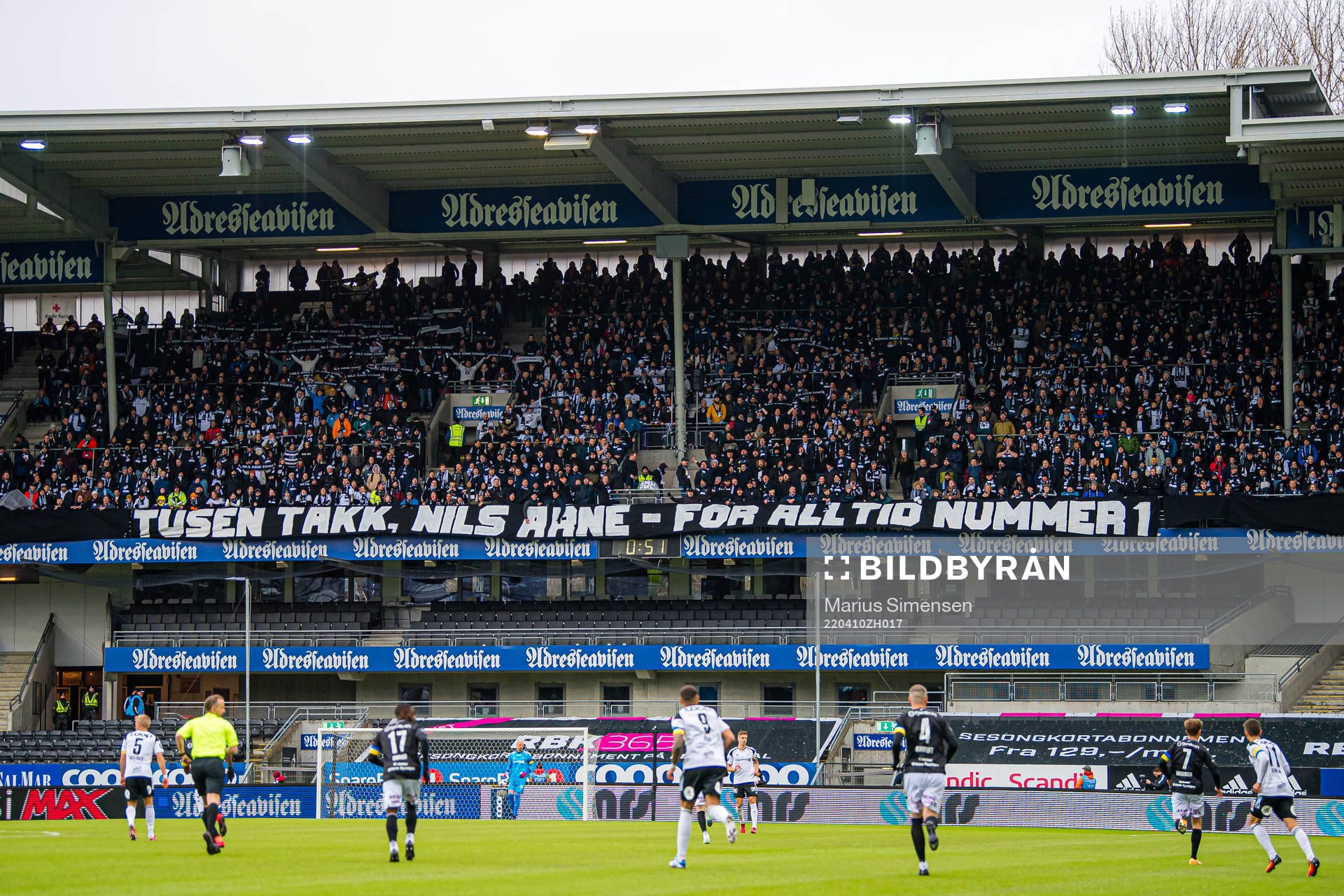 Spectators in the stands