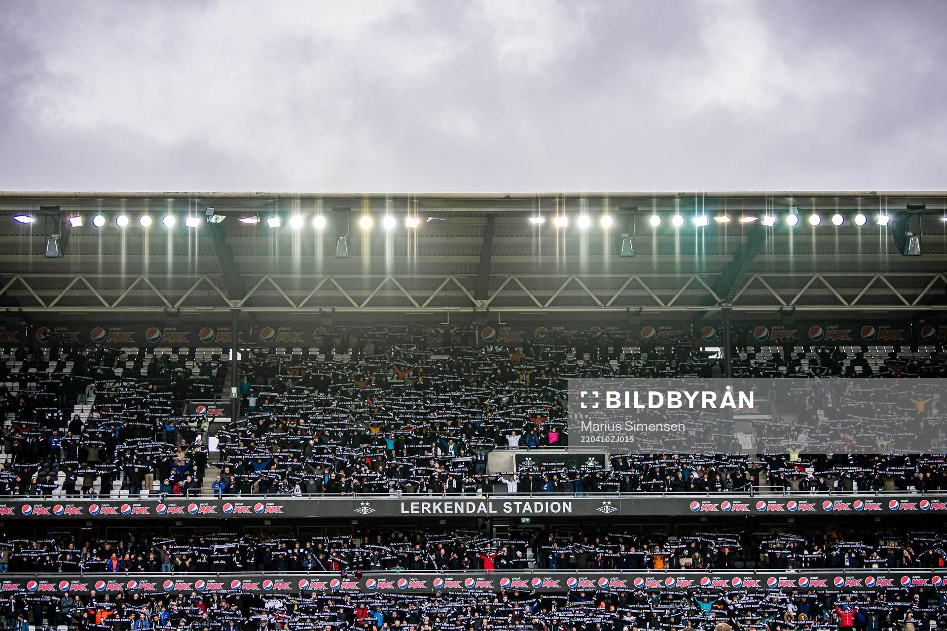 Spectators in the stands