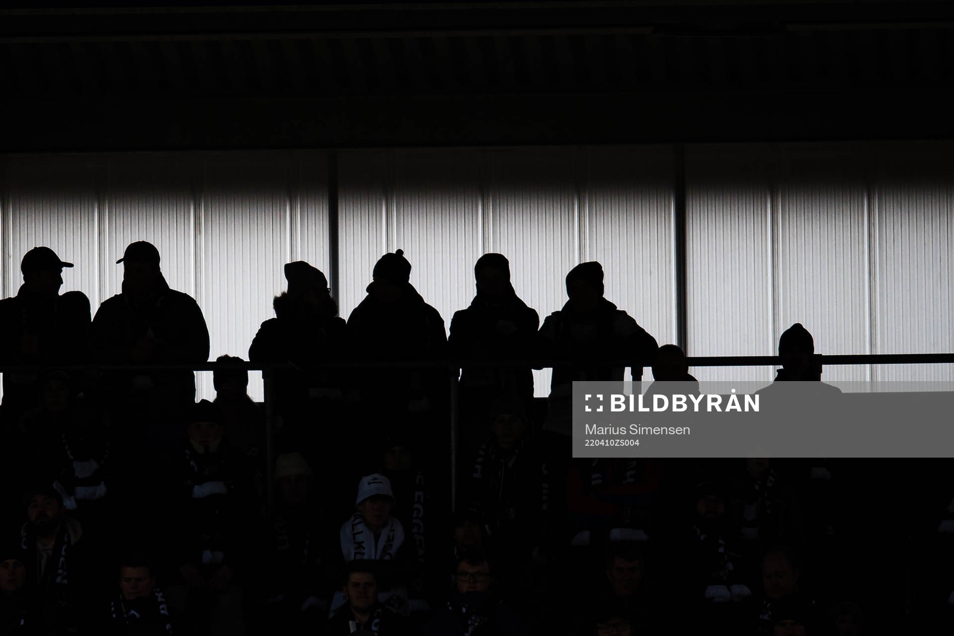 Spectators in the stands