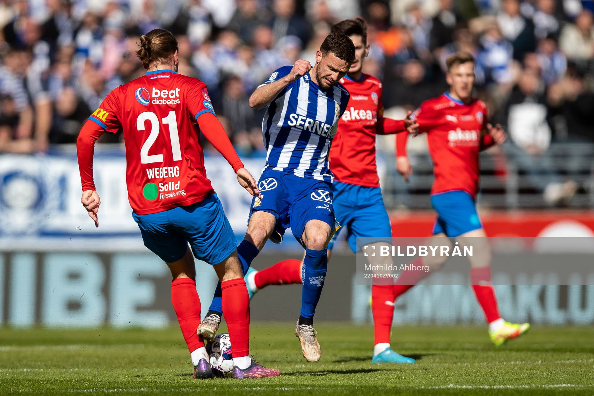 Helsingborgs Charlie Weberg och IFK Göteborgs Marcus Berg