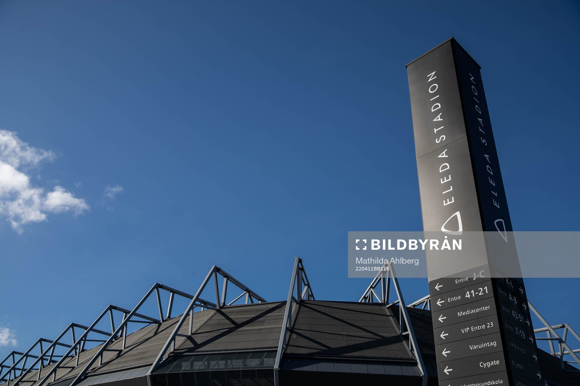 Exteriör av Eleda Stadion