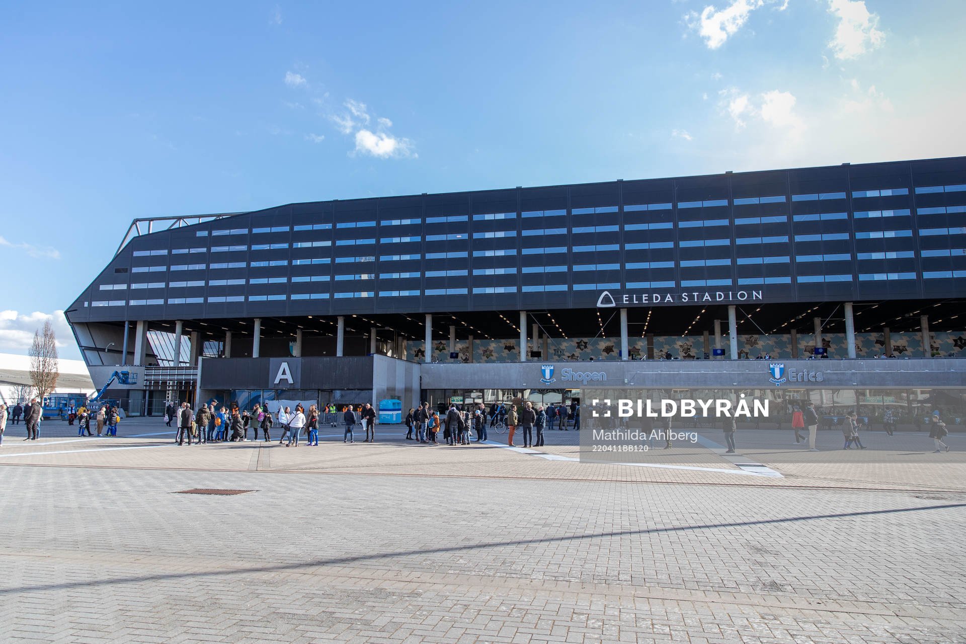 Exteriör av Eleda Stadion