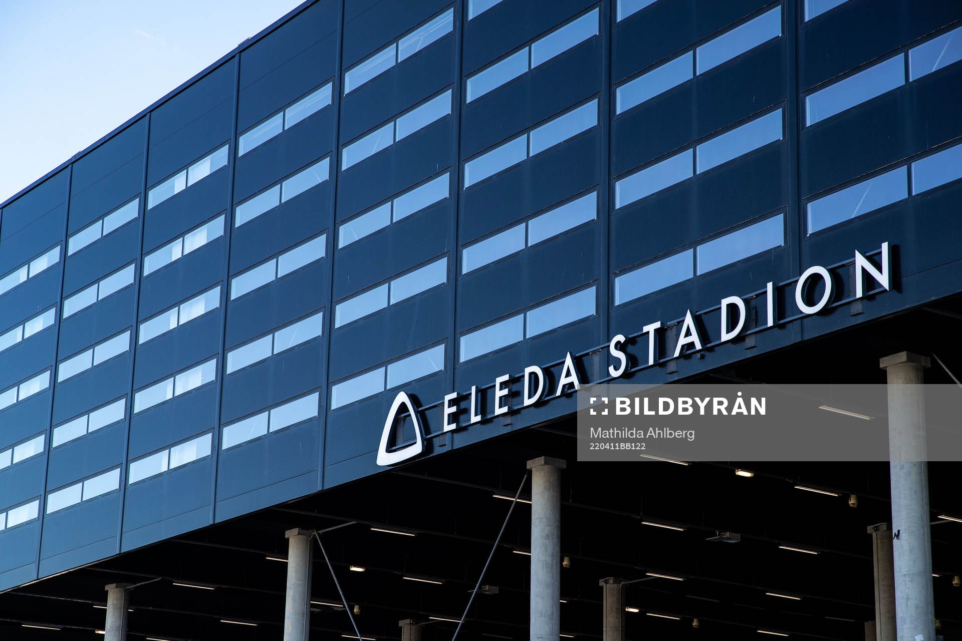 Exteriör av Eleda Stadion