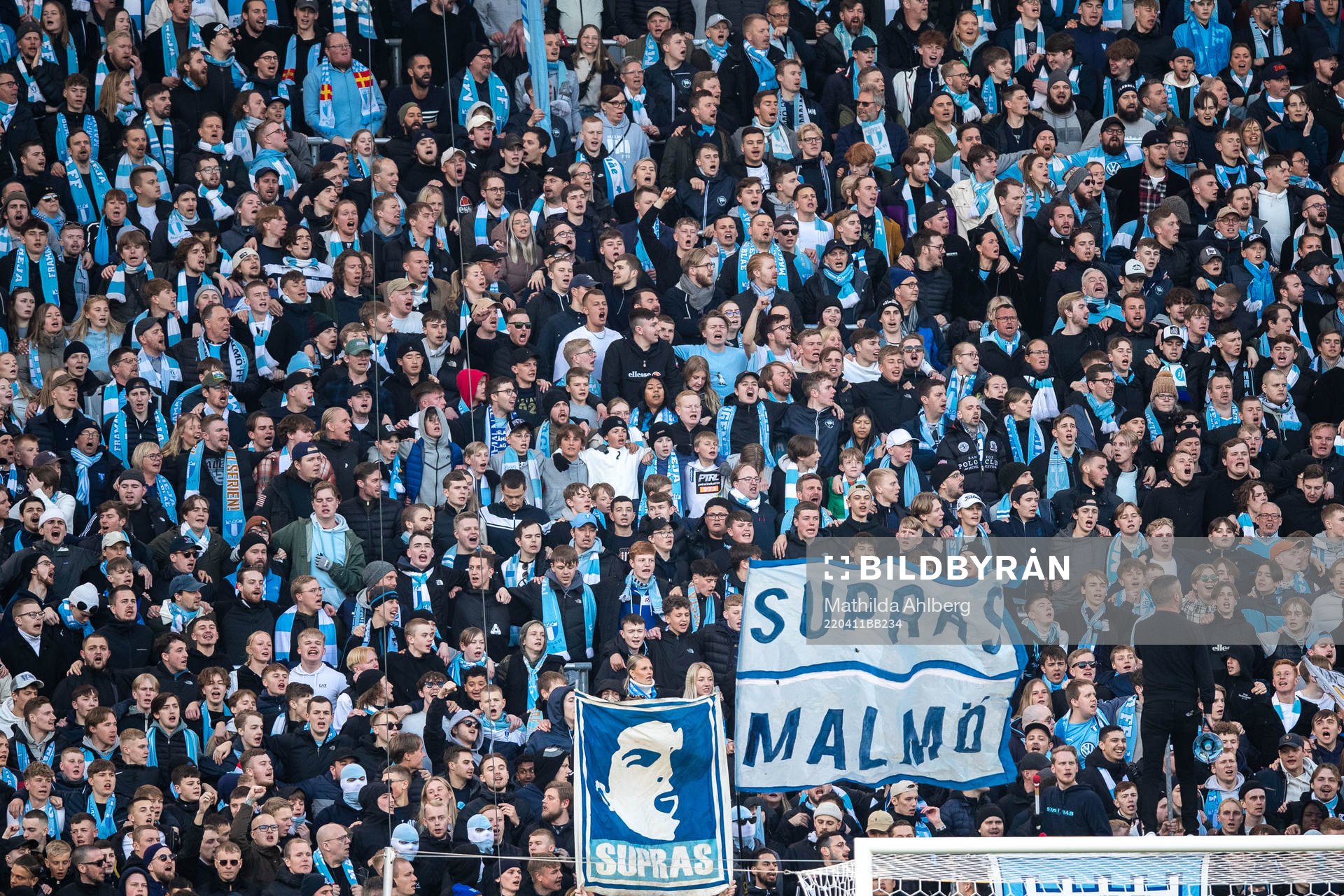 under fotbollsmatchen i Allsvenskan mellan Malmö FF och