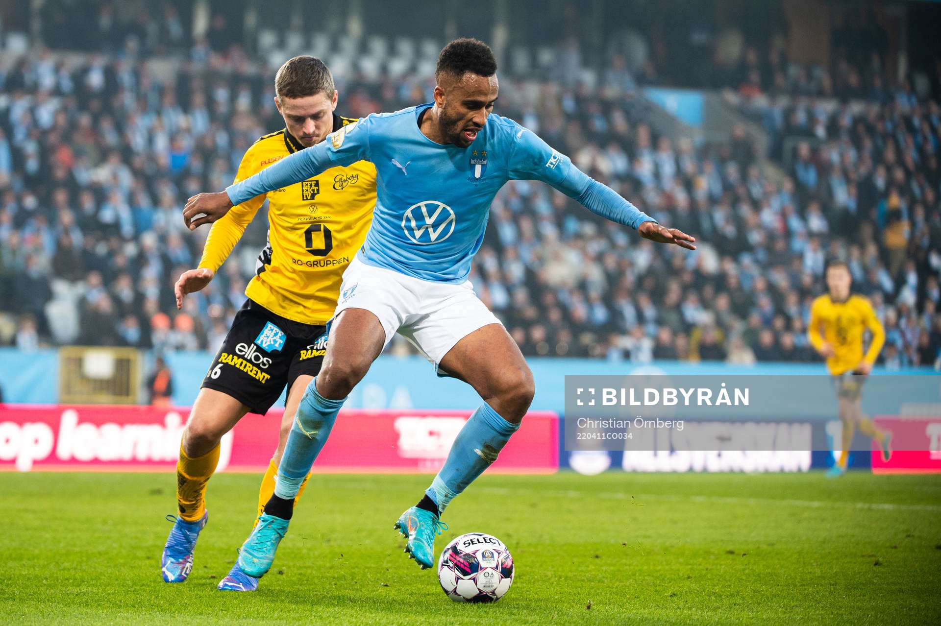 Elfsborgs André Ibsen Rømer och Malmö FFs Isaac Kiese