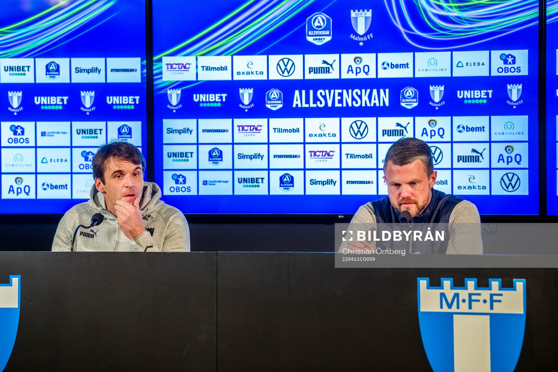 Malmö FFs tränare Milos Milojevic och Elfsborgs manager