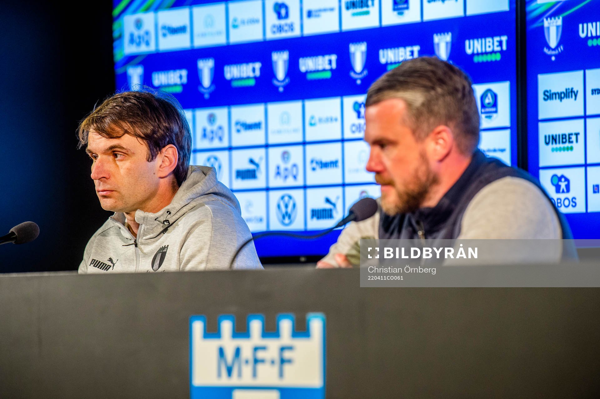 Malmö FFs tränare Milos Milojevic och Elfsborgs manager