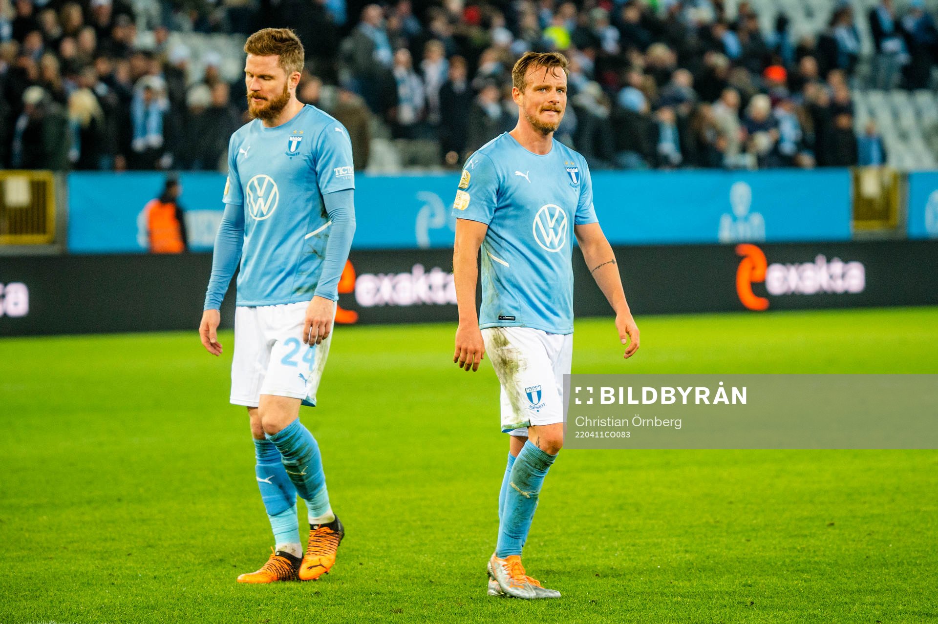 Malmö FFs Lasse Nielsen och Eric Larsson deppar