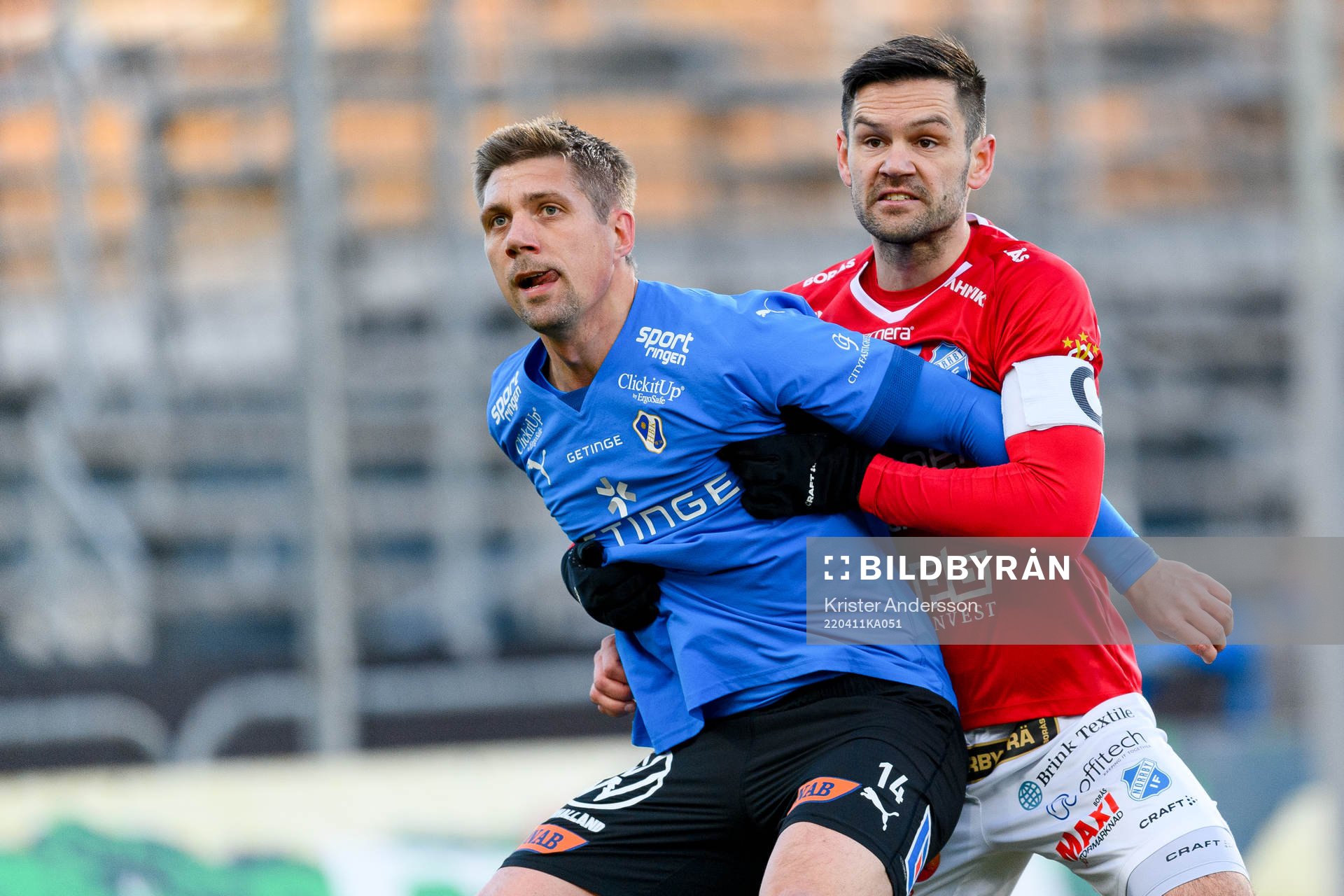 Halmstads Mikael Boman och Norrbys Ivo Dominik Pekalski