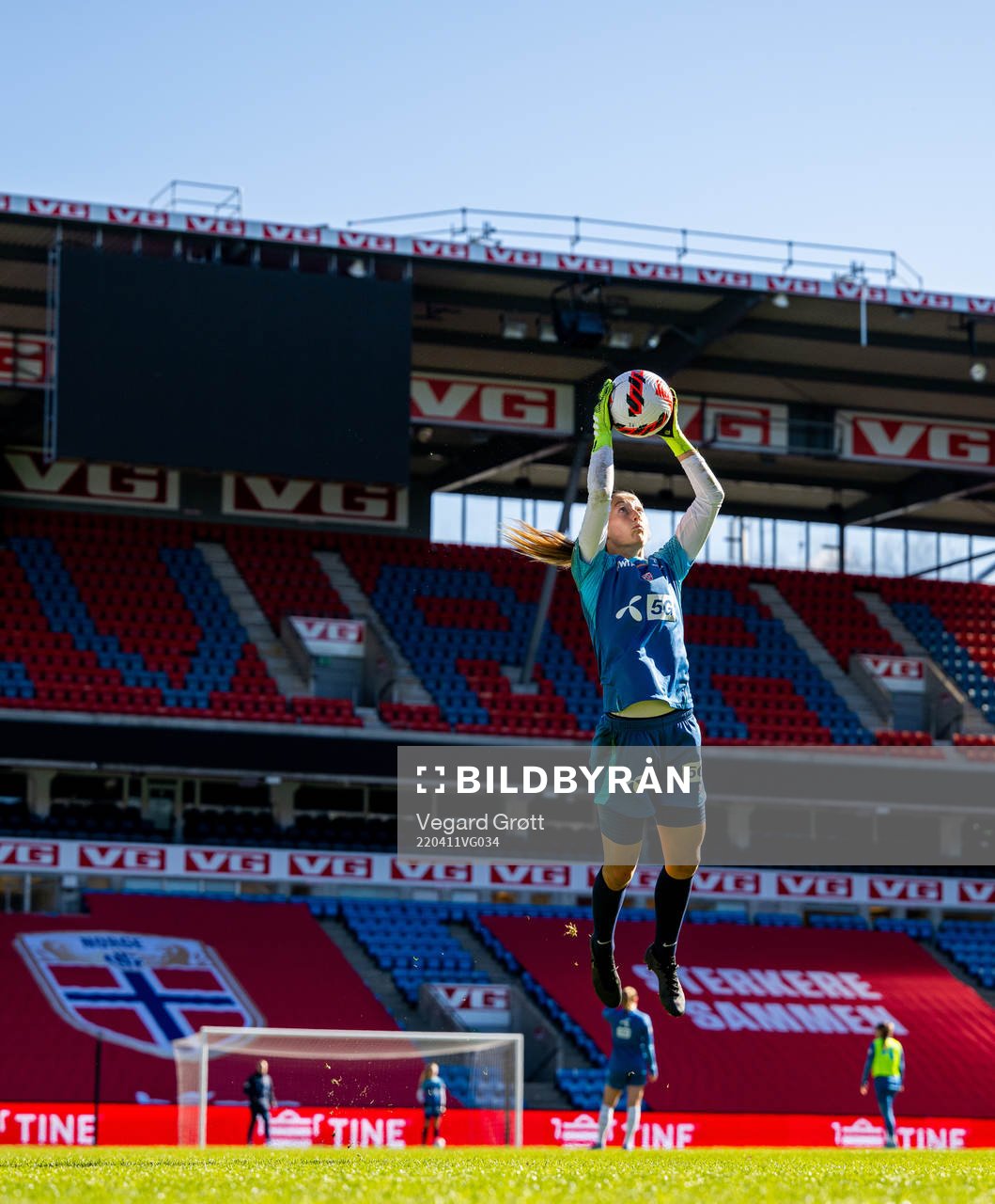 Goalkeeper Cecilie Fiskerstrand of the Norwegian women's
