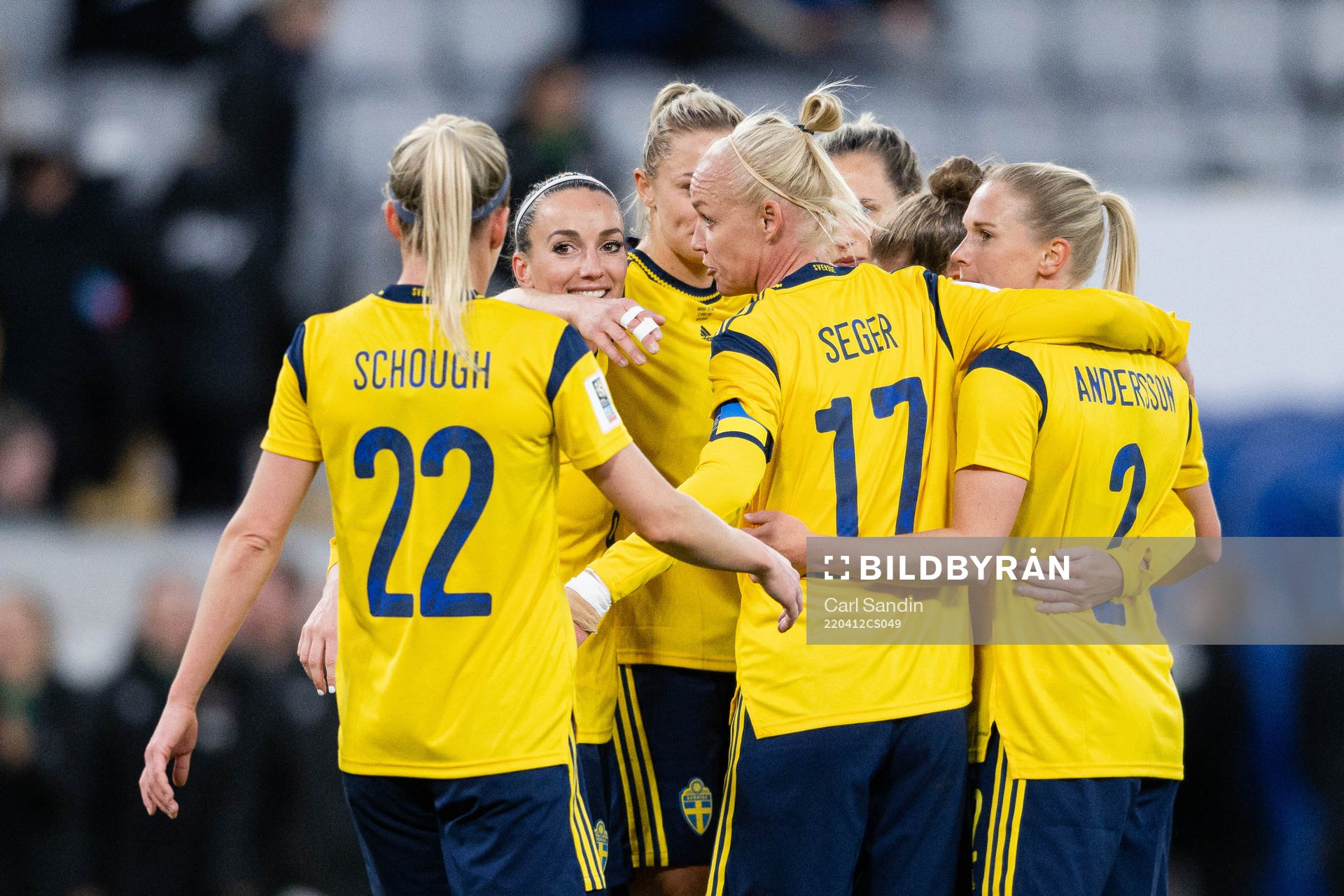 Players of Sweden celebrate