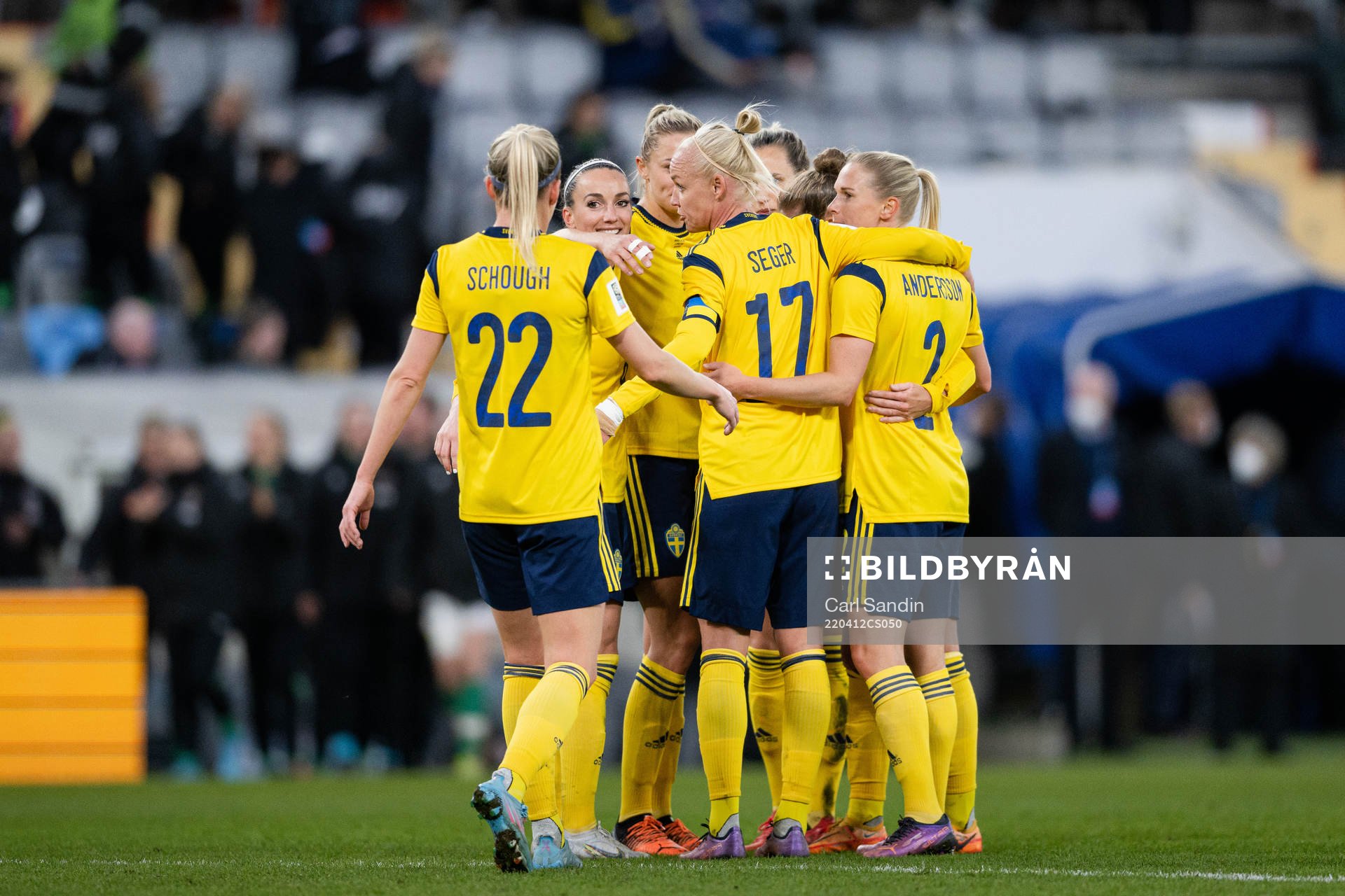 Players of Sweden celebrate