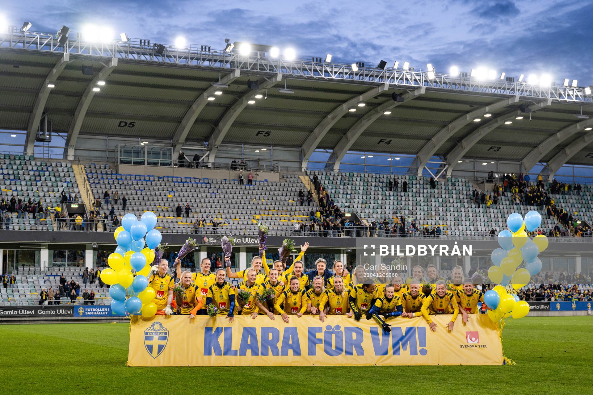Players of Sweden celebrate