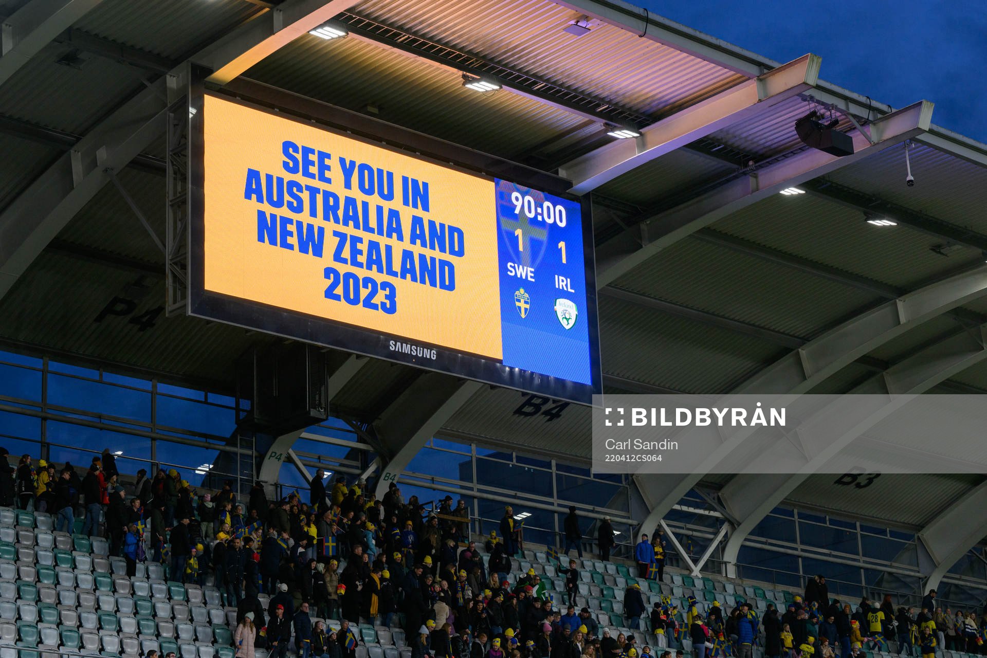 The scoreboard shows the text ””See you in Australia