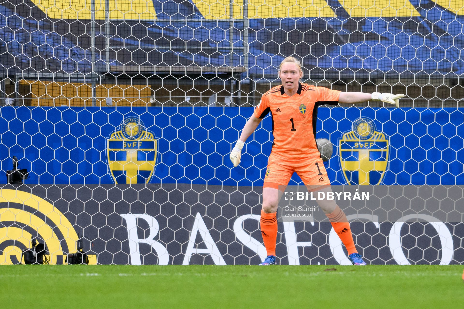 Goalkeeper Hedvig Lindahl of Sweden