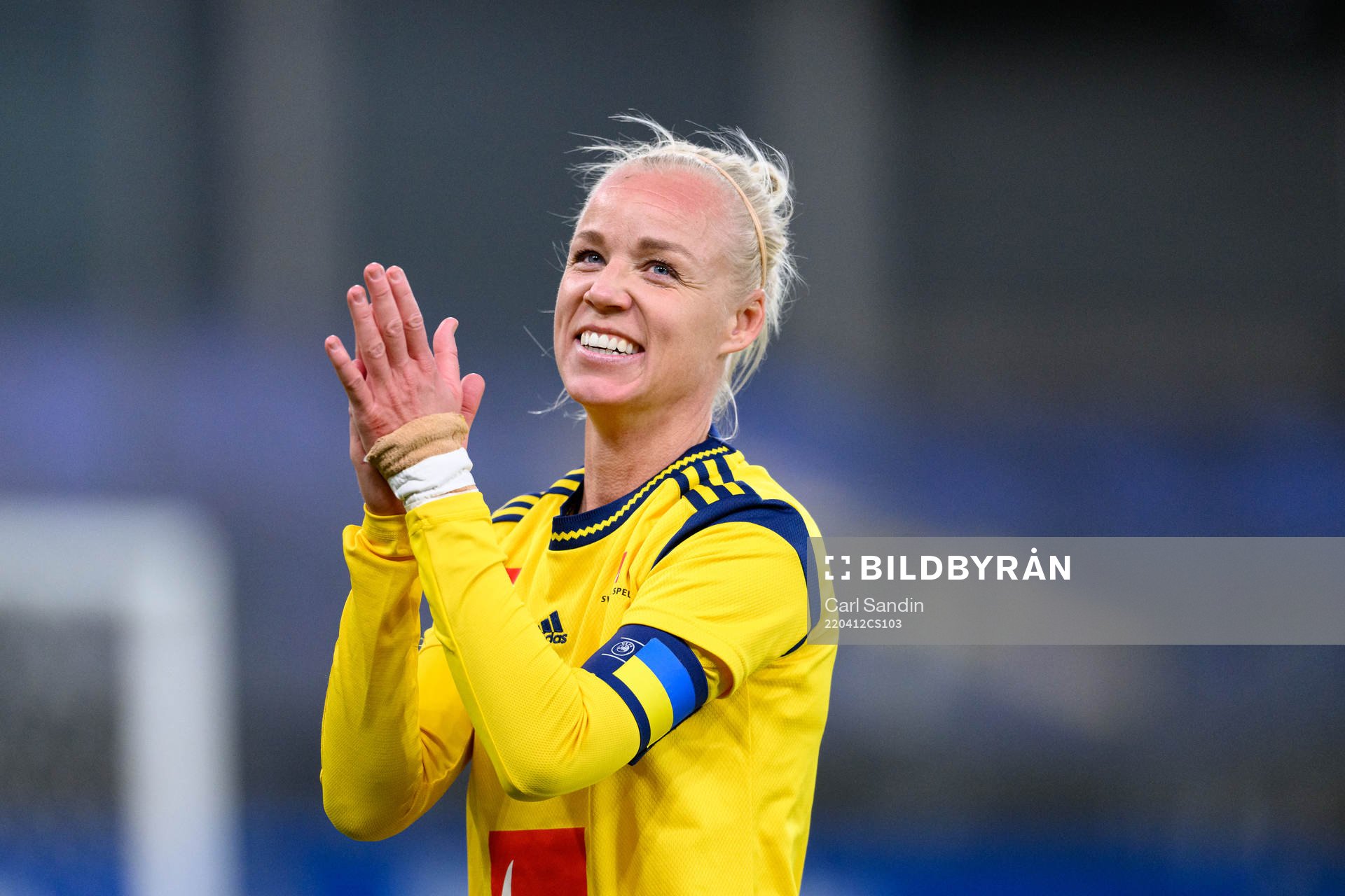 Caroline Seger of Sweden celebrates