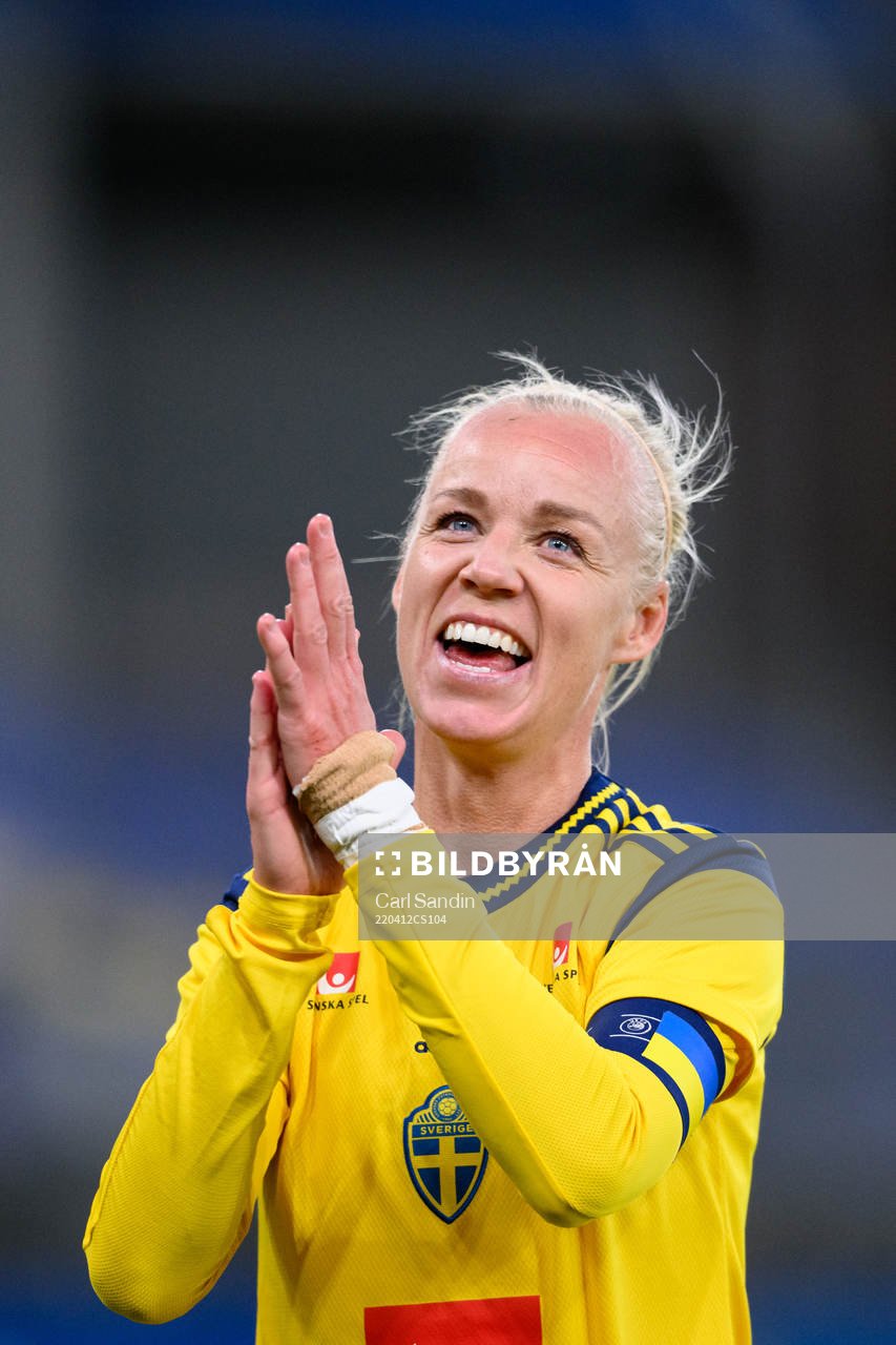 Caroline Seger of Sweden celebrates