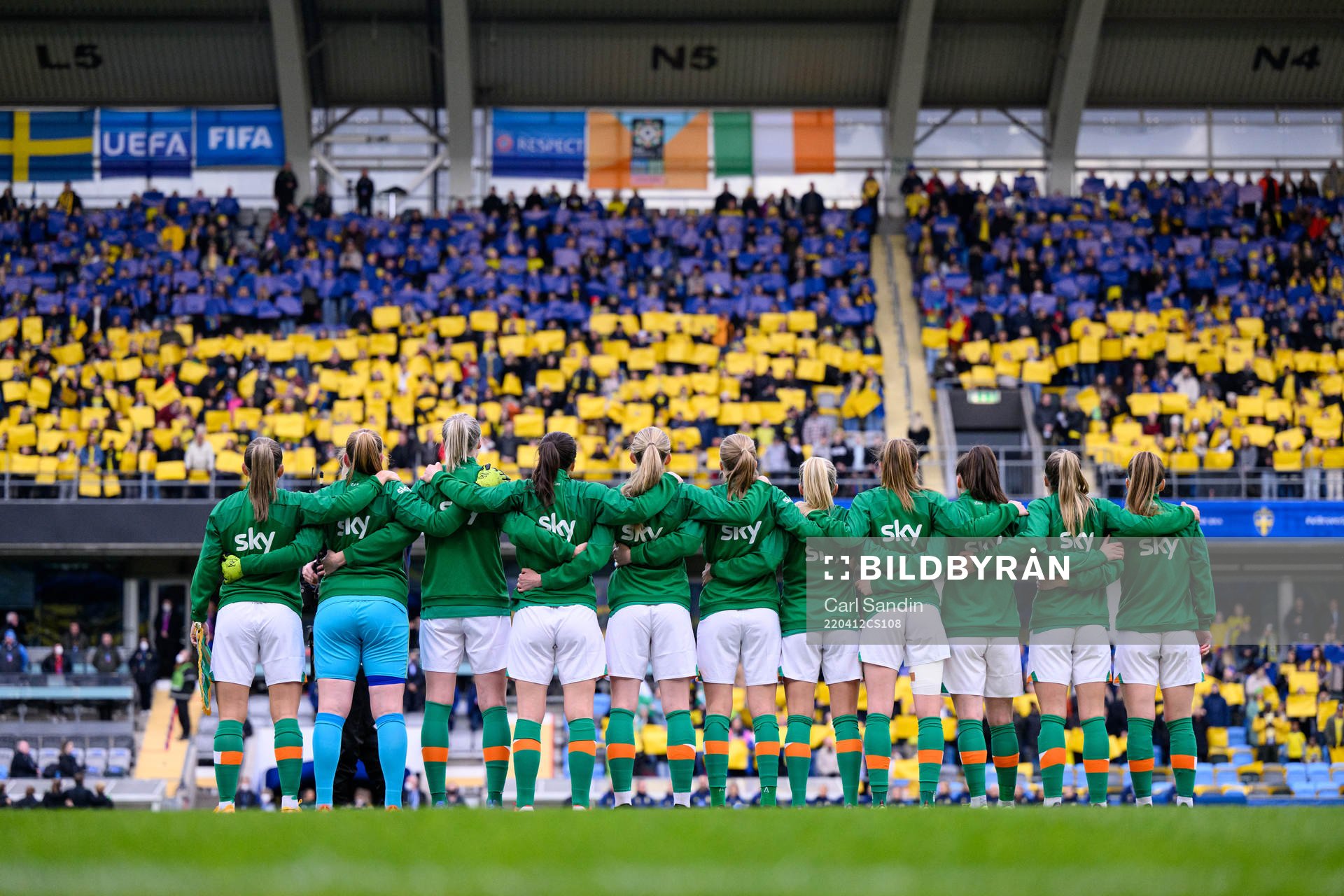 Players of Ireland at lineup