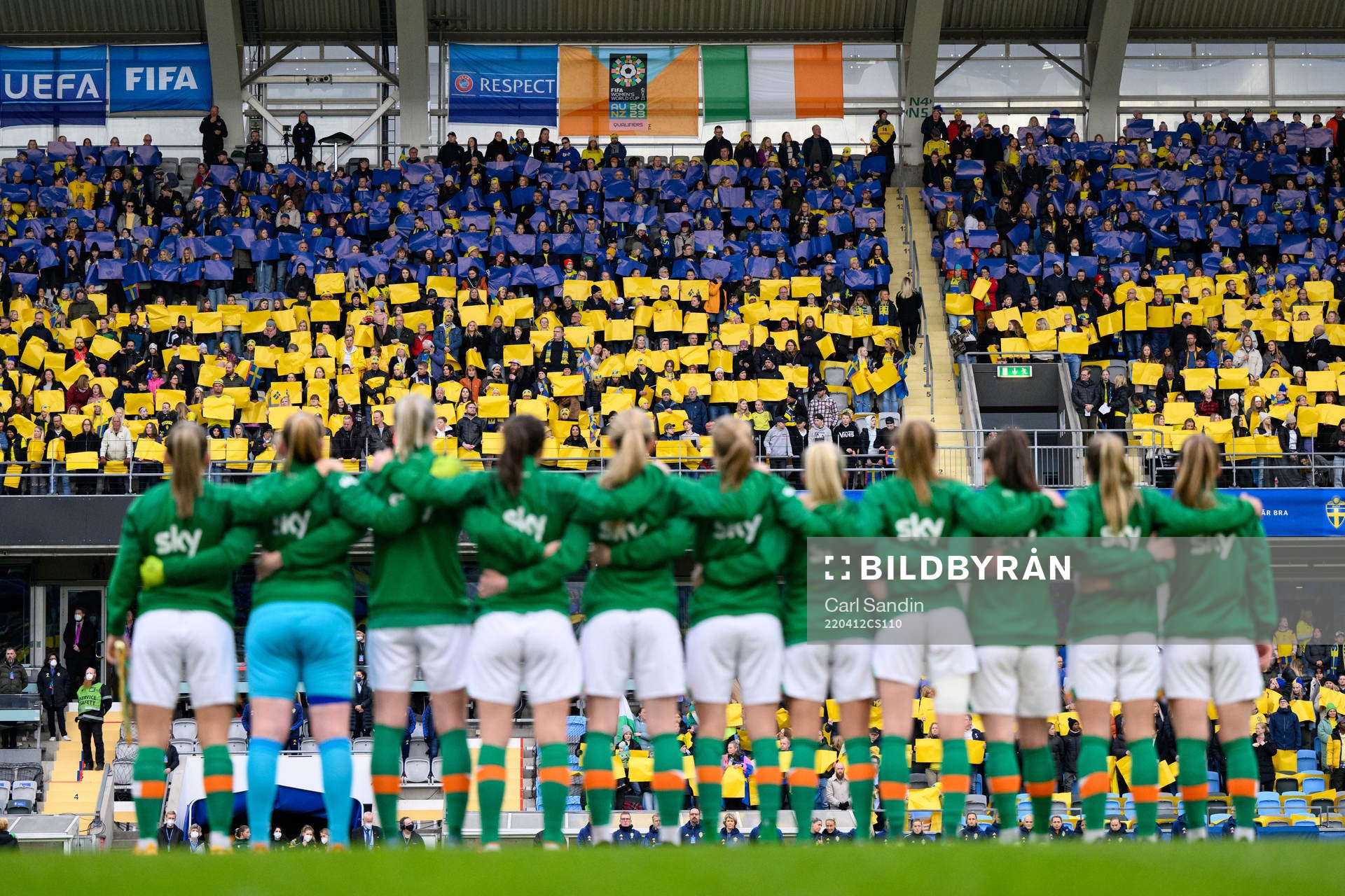 Players of Ireland at lineup