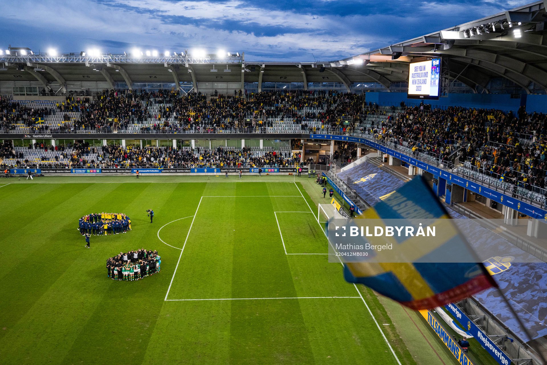 Players of Sweden celebrate