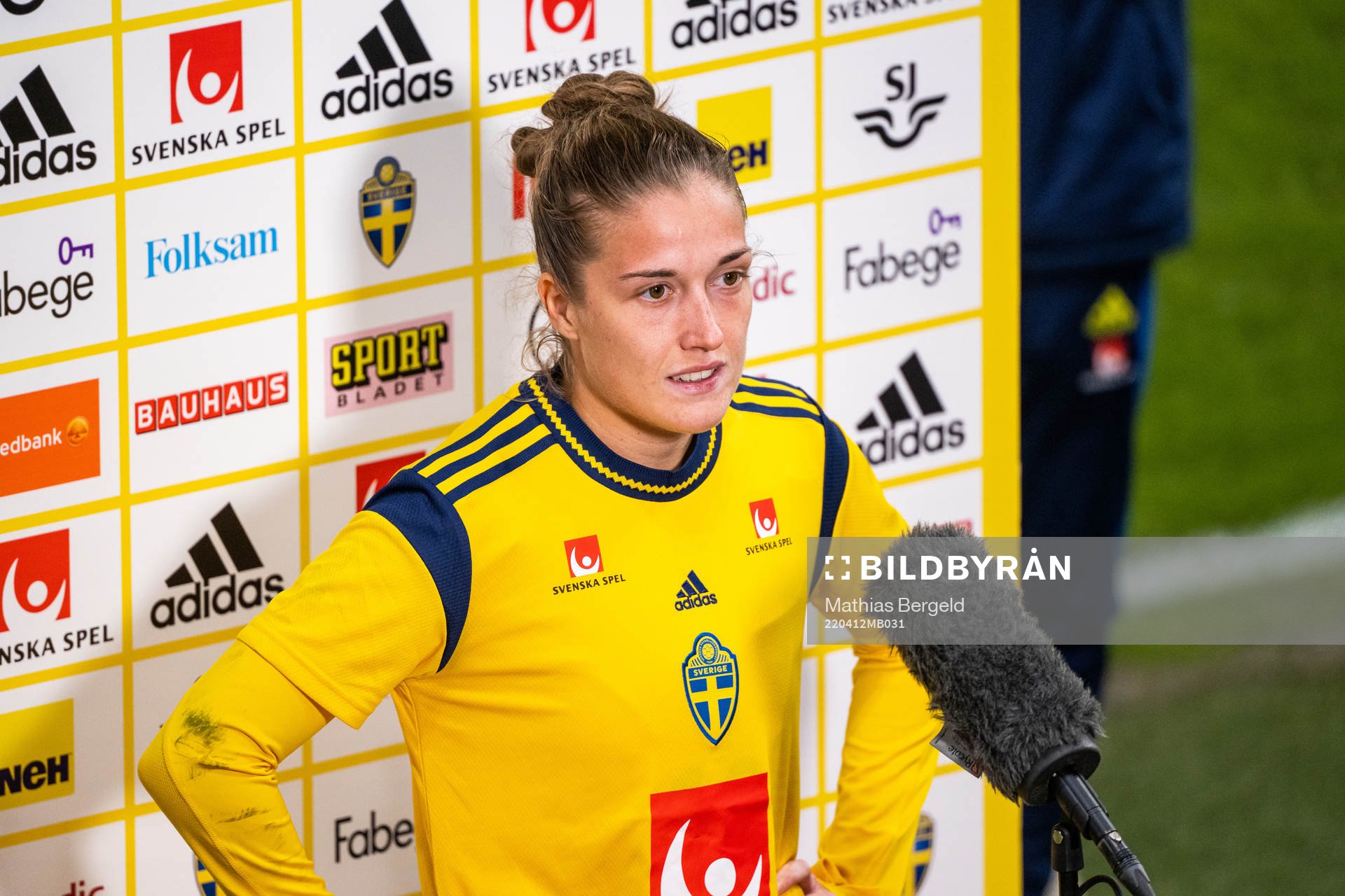 Filippa Angeldahl of Sweden is interviewed