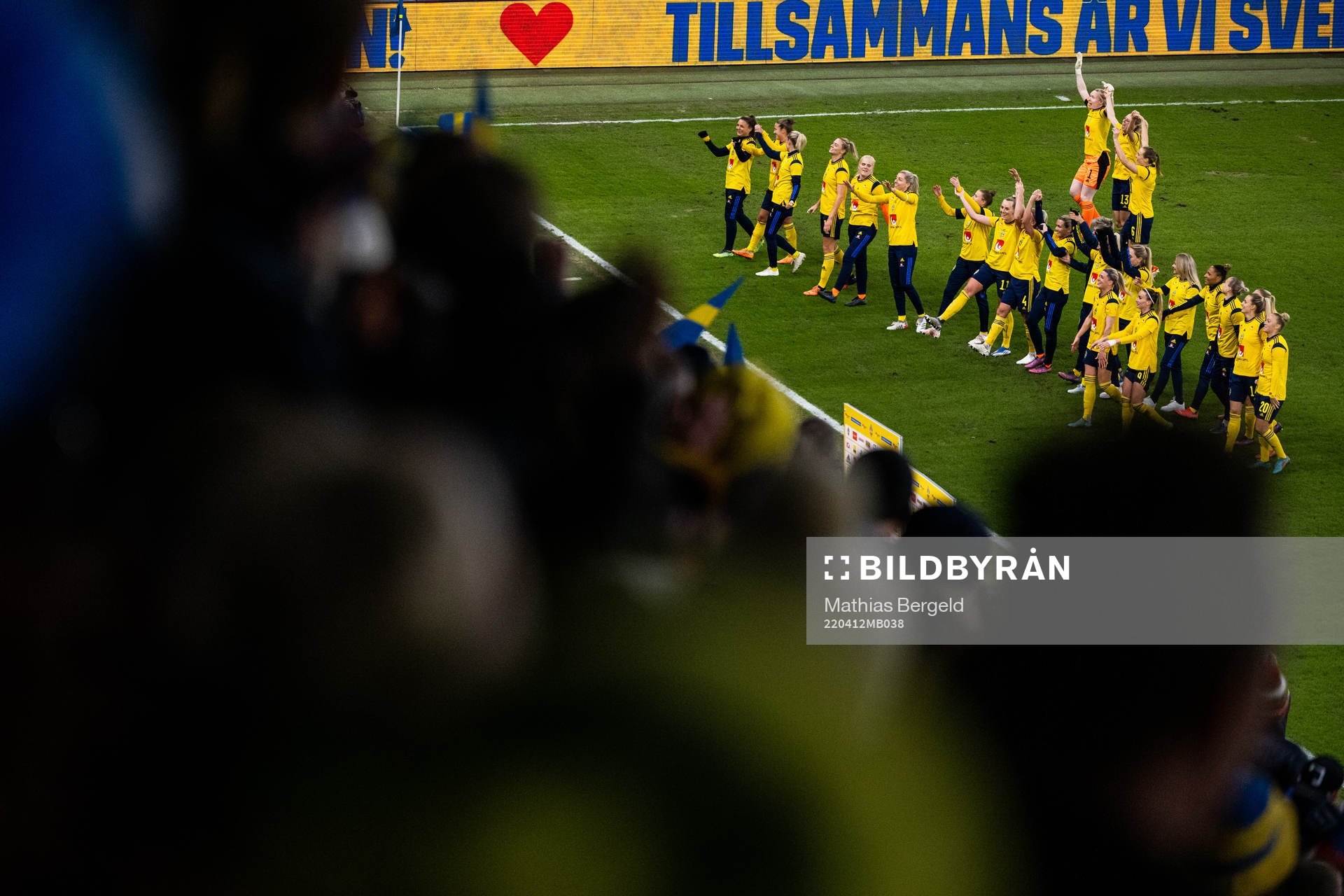 Players of Sweden celebrate