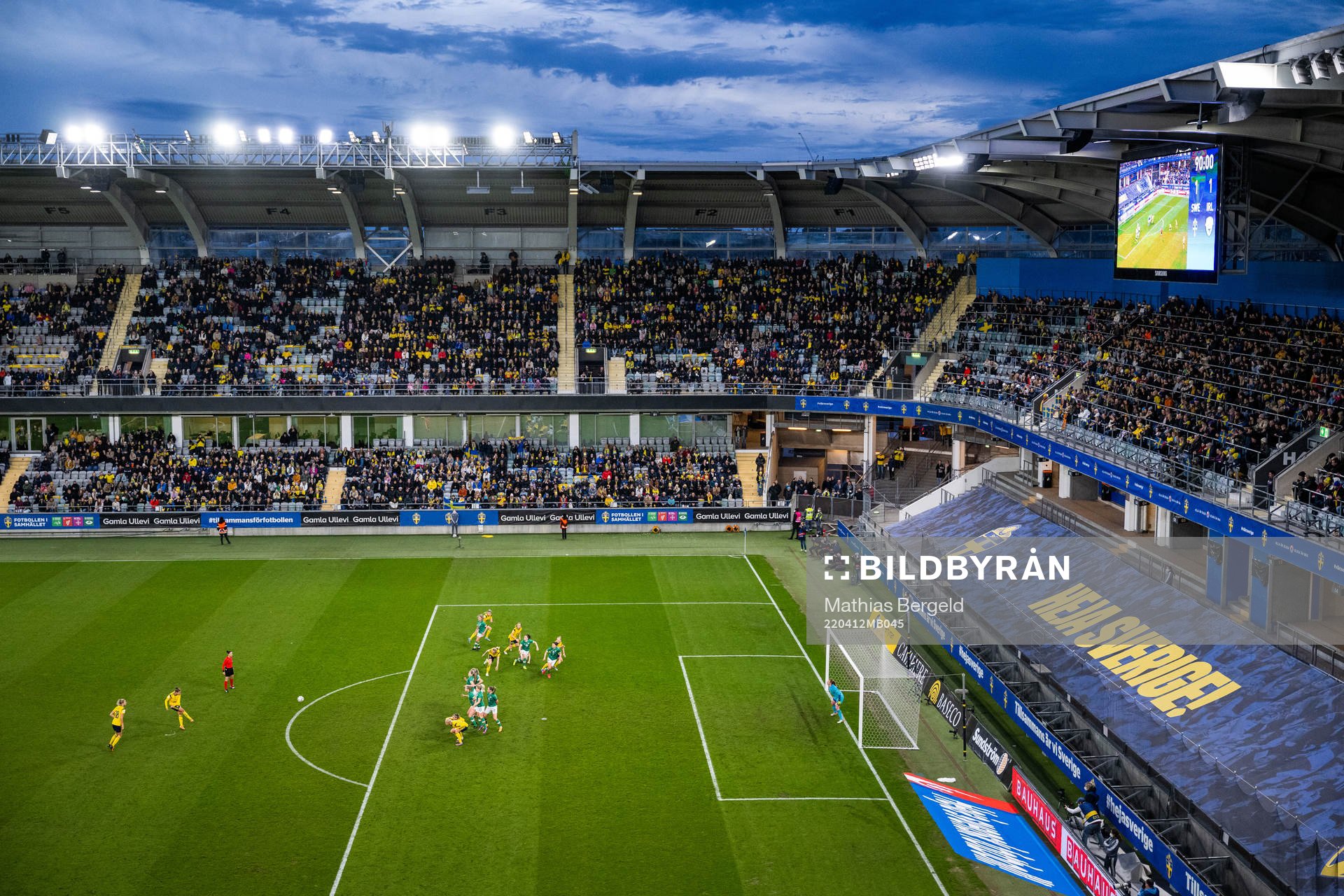 General view of Gamla Ullevi as Filippa Angeldahl of Sweden