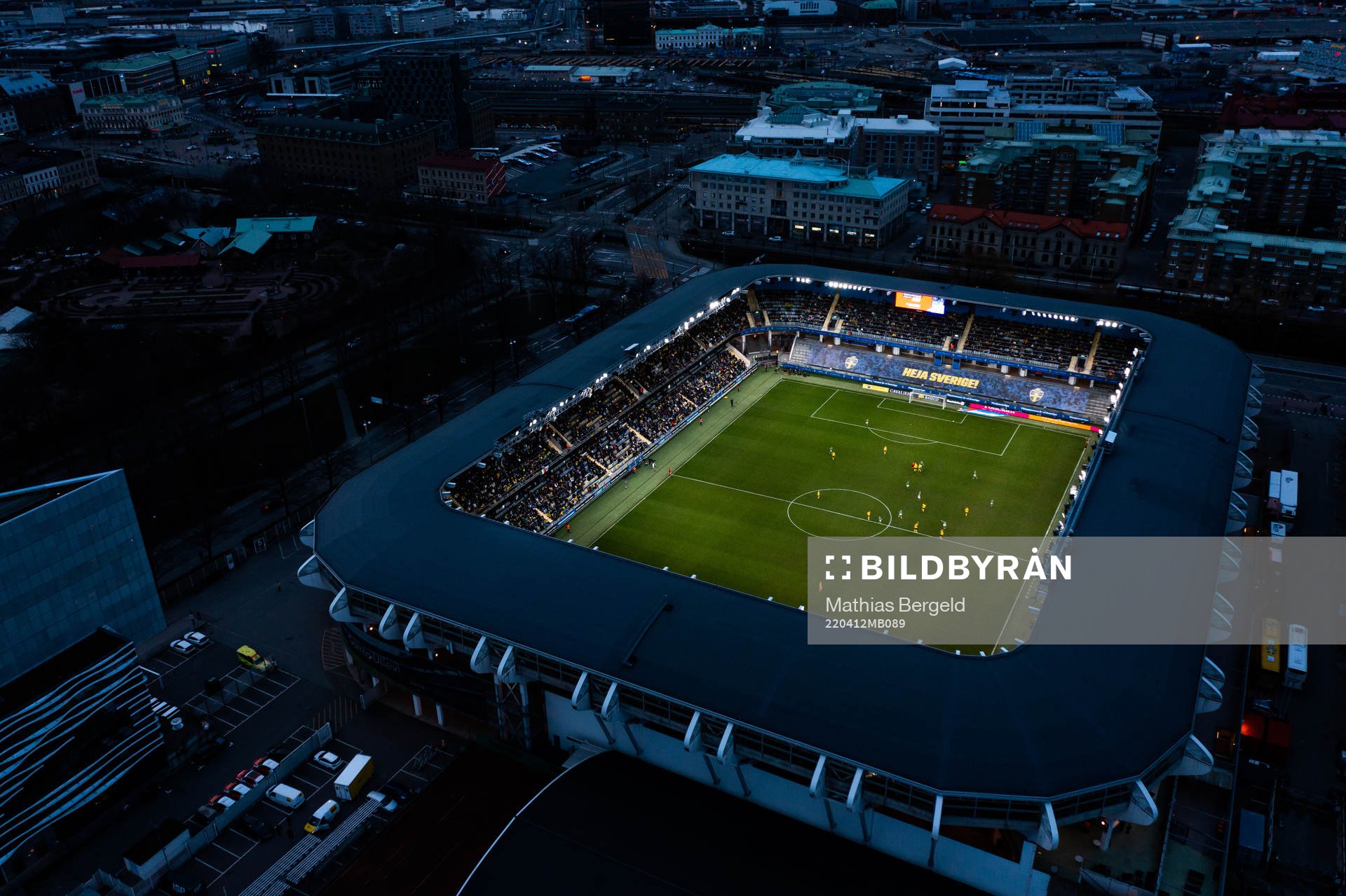 A drone view of Gamla Ullevi