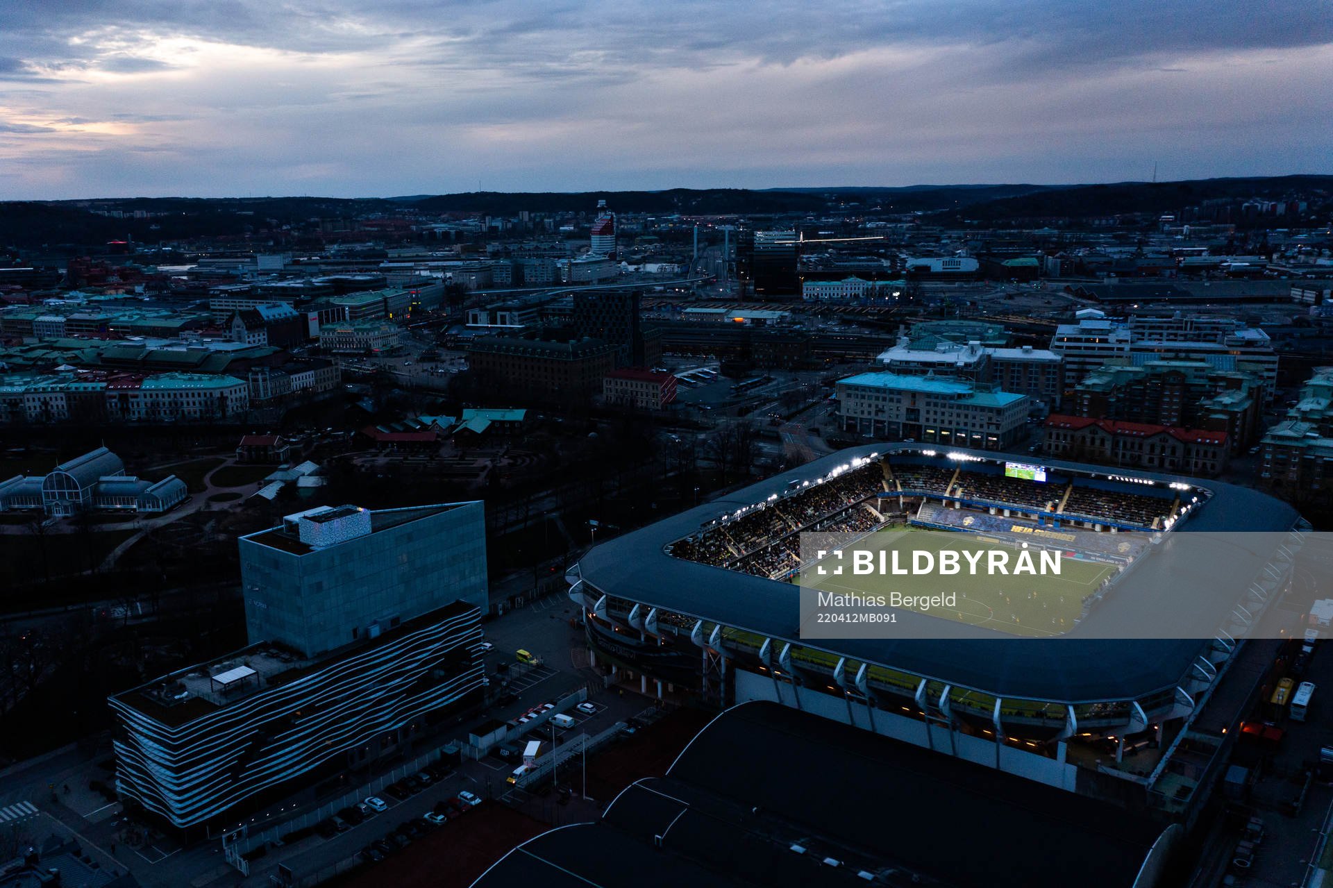 A drone view of Gamla Ullevi