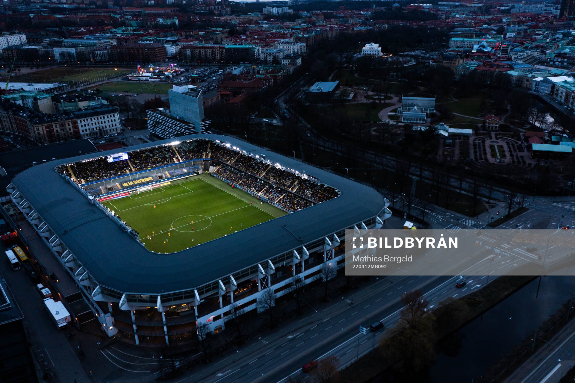 A drone view of Gamla Ullevi